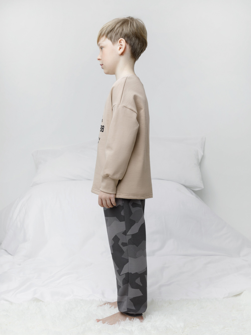 Пижама для мальчика, артикул: К 1567, цвет: бежевый, фото 3