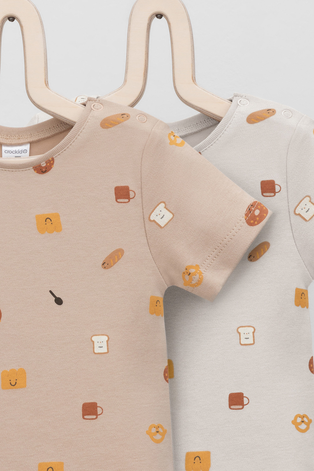 Футболка для новорожденных, артикул: К 301156-2уп, цвет: светло-бежевый, фото 3