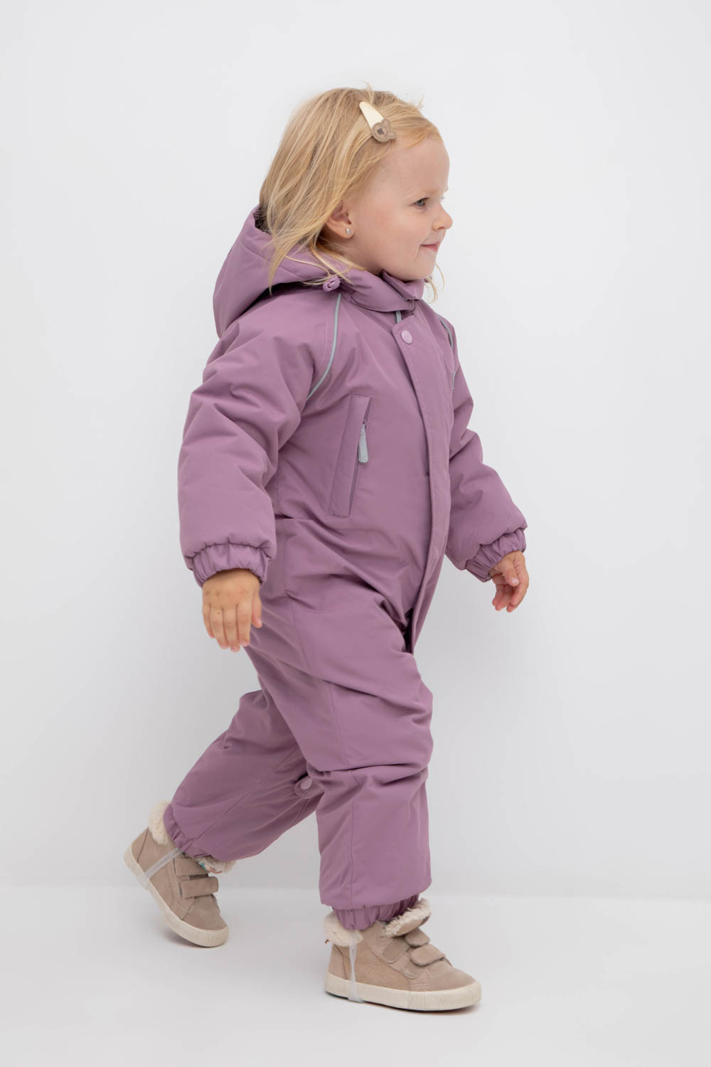 Комбинезоны утепленные для девочки, артикул: ВК 60032/4 УЗГ, цвет: бордовый, фото 3