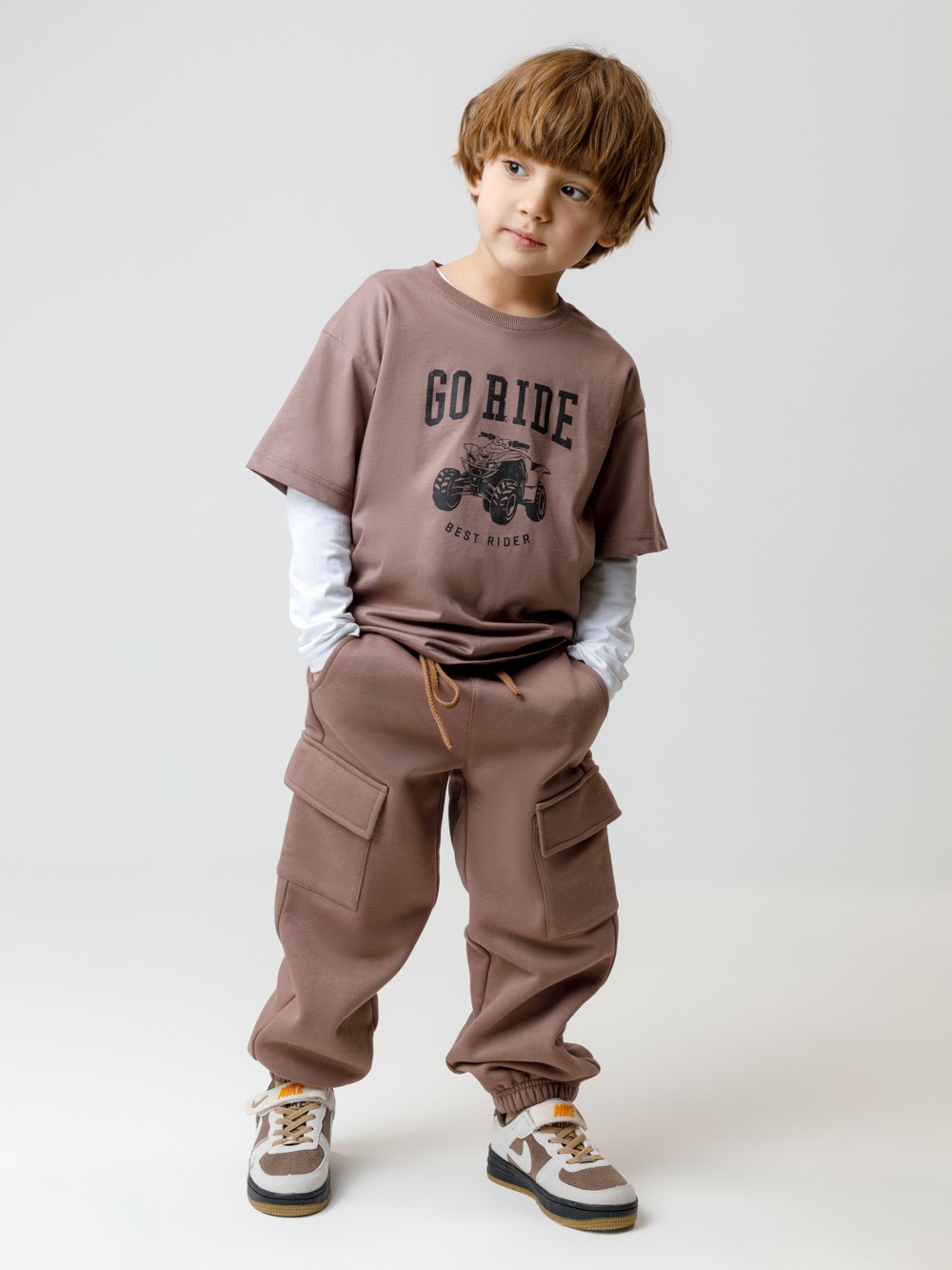 Брюки для мальчика, артикул: КР 400829, цвет: коричневый, фото 3