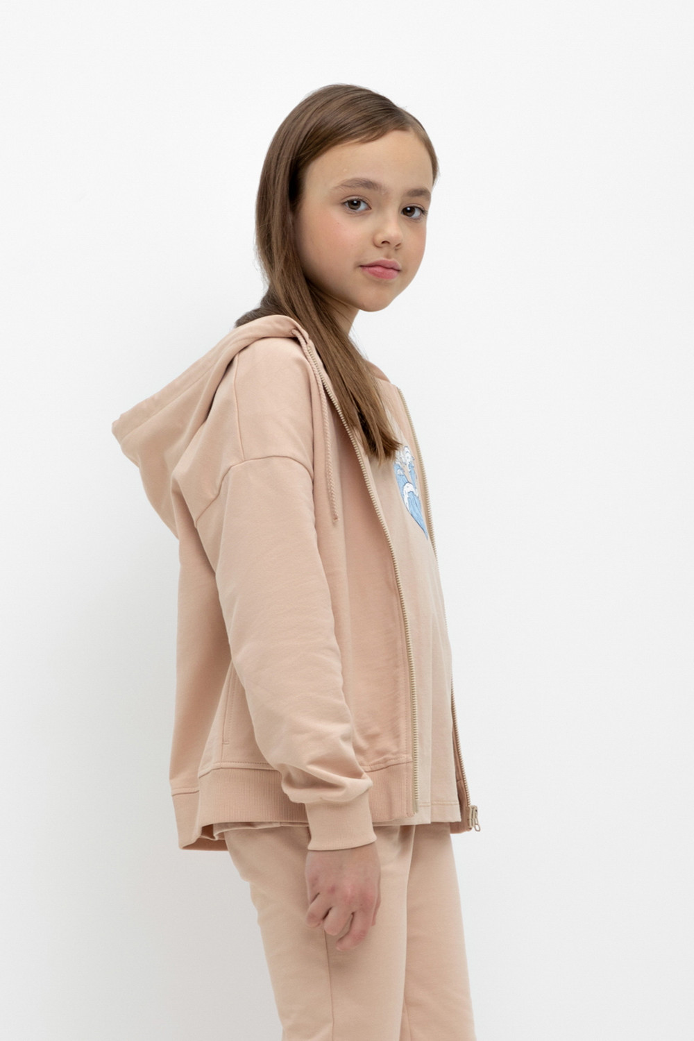 Жакет для девочки, артикул: КР 302388, цвет: бежевый, фото 3