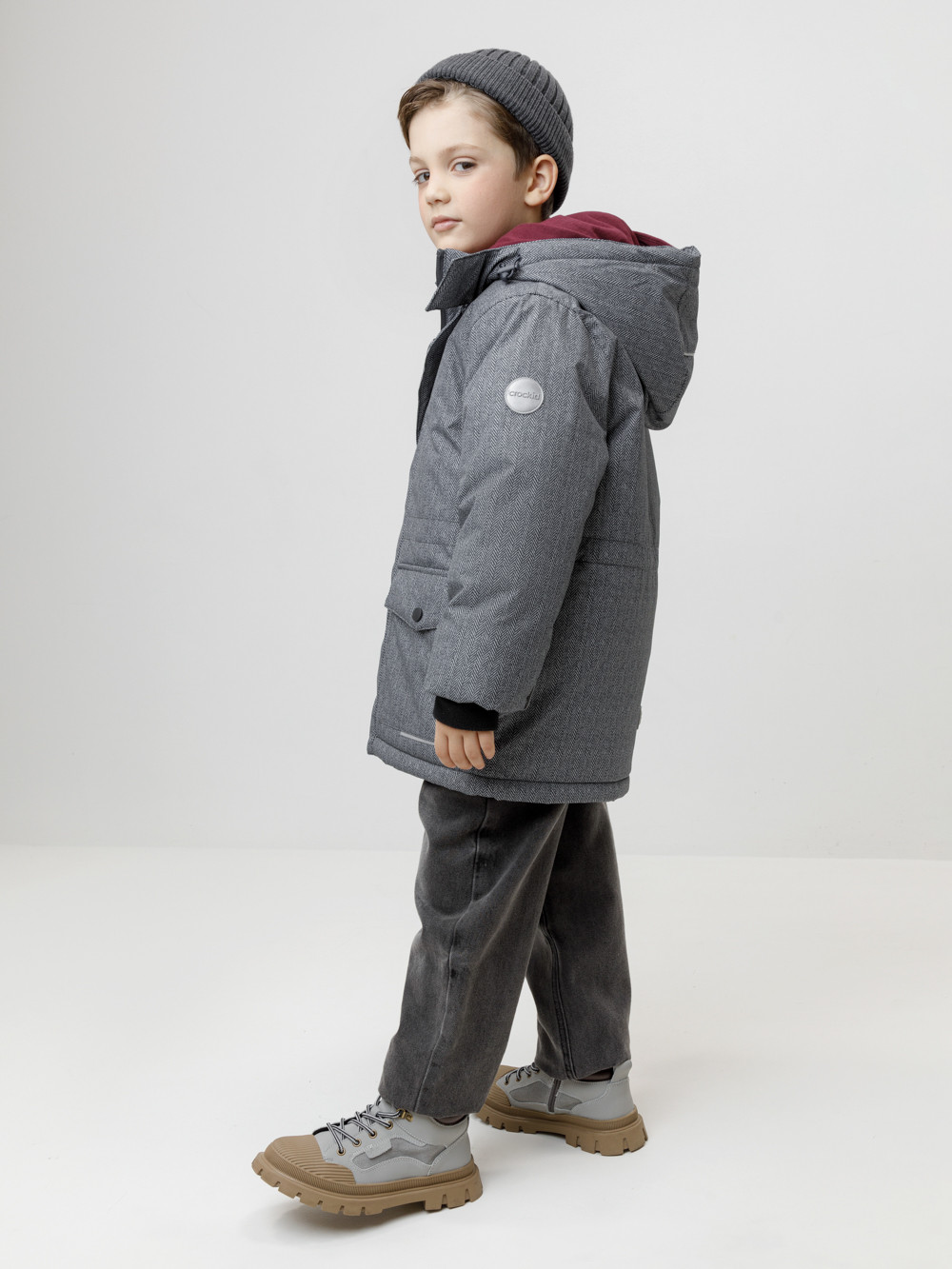 Куртки для мальчика, артикул: ВК 36107/н/2 ГР, цвет: серый, фото 3