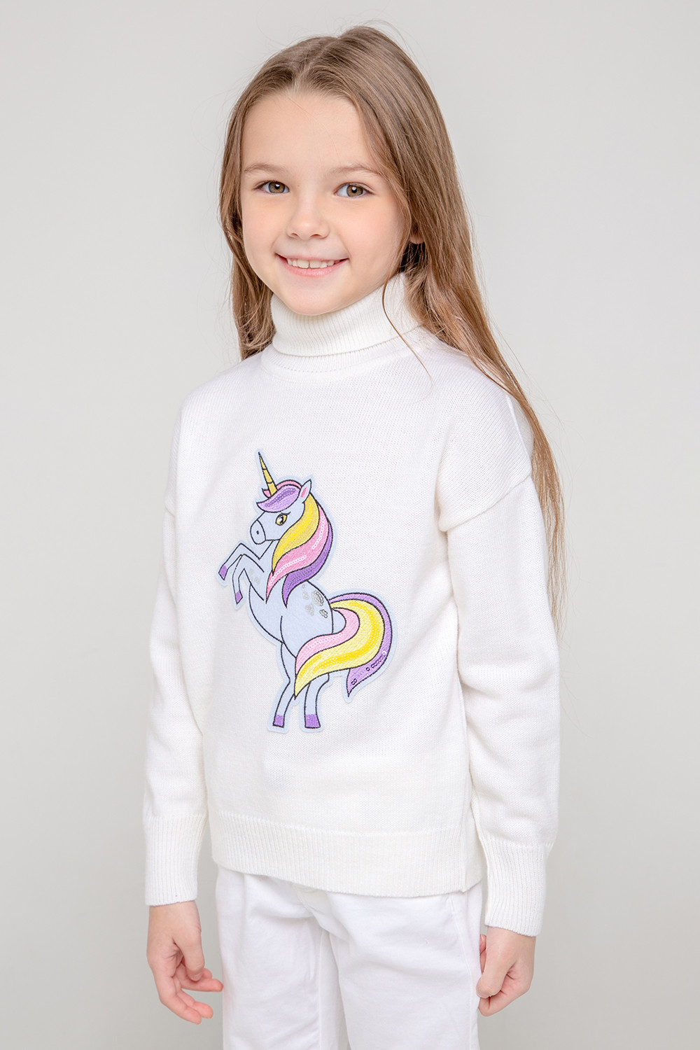 Джемпер для девочки, артикул: КВ 30119/ш, цвет: белый, фото 3