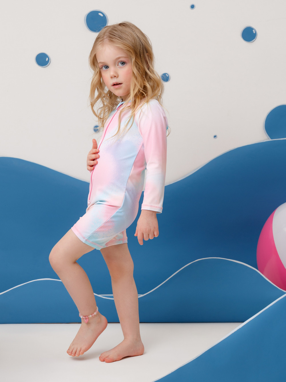 Купальник для девочки, артикул: ТК 16017/2н ФВ, цвет: мульти, фото 3