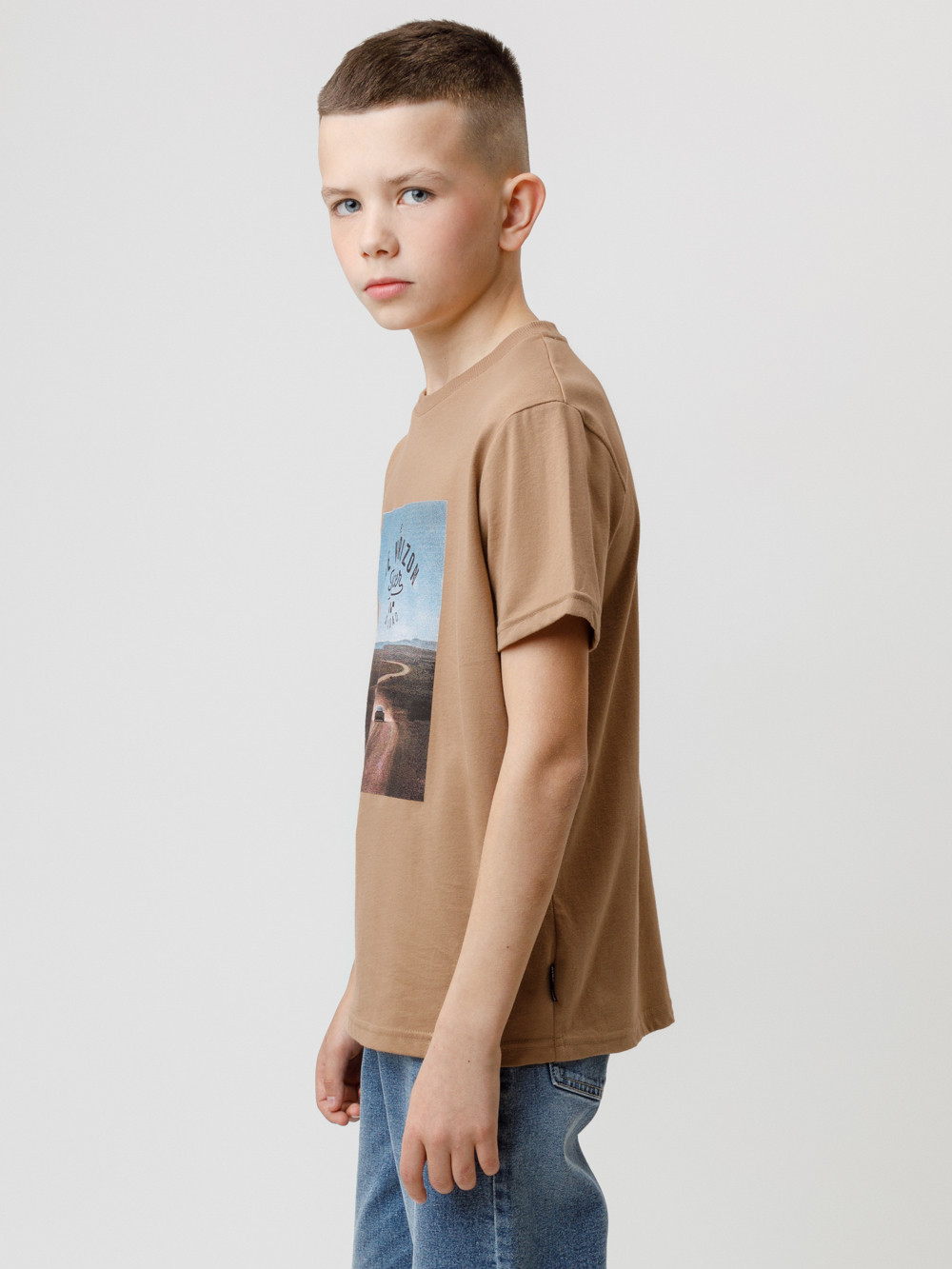 Футболка для мальчика, артикул: КР 302840, цвет: коричневый, фото 3