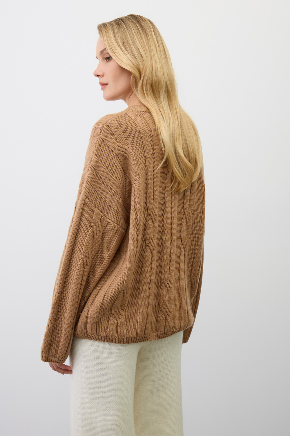 Джемперы женские для мам, артикул: ЕВ 30251/ш, цвет: бежевый, фото 3