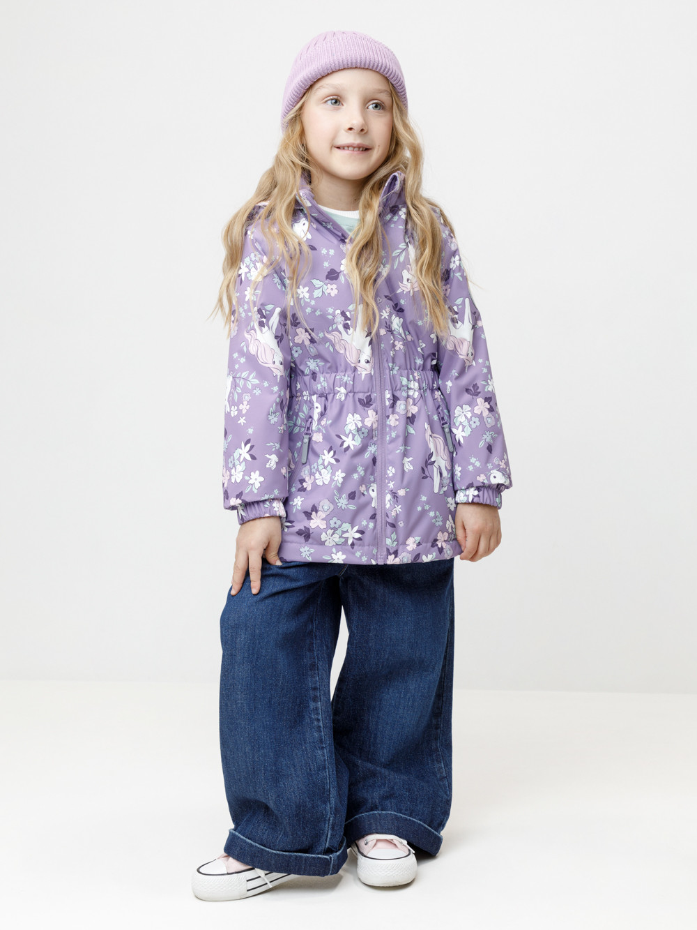 Куртка для девочки, артикул: ВК 32142/н/15 УЗГ, цвет: фиолетовый, фото 3