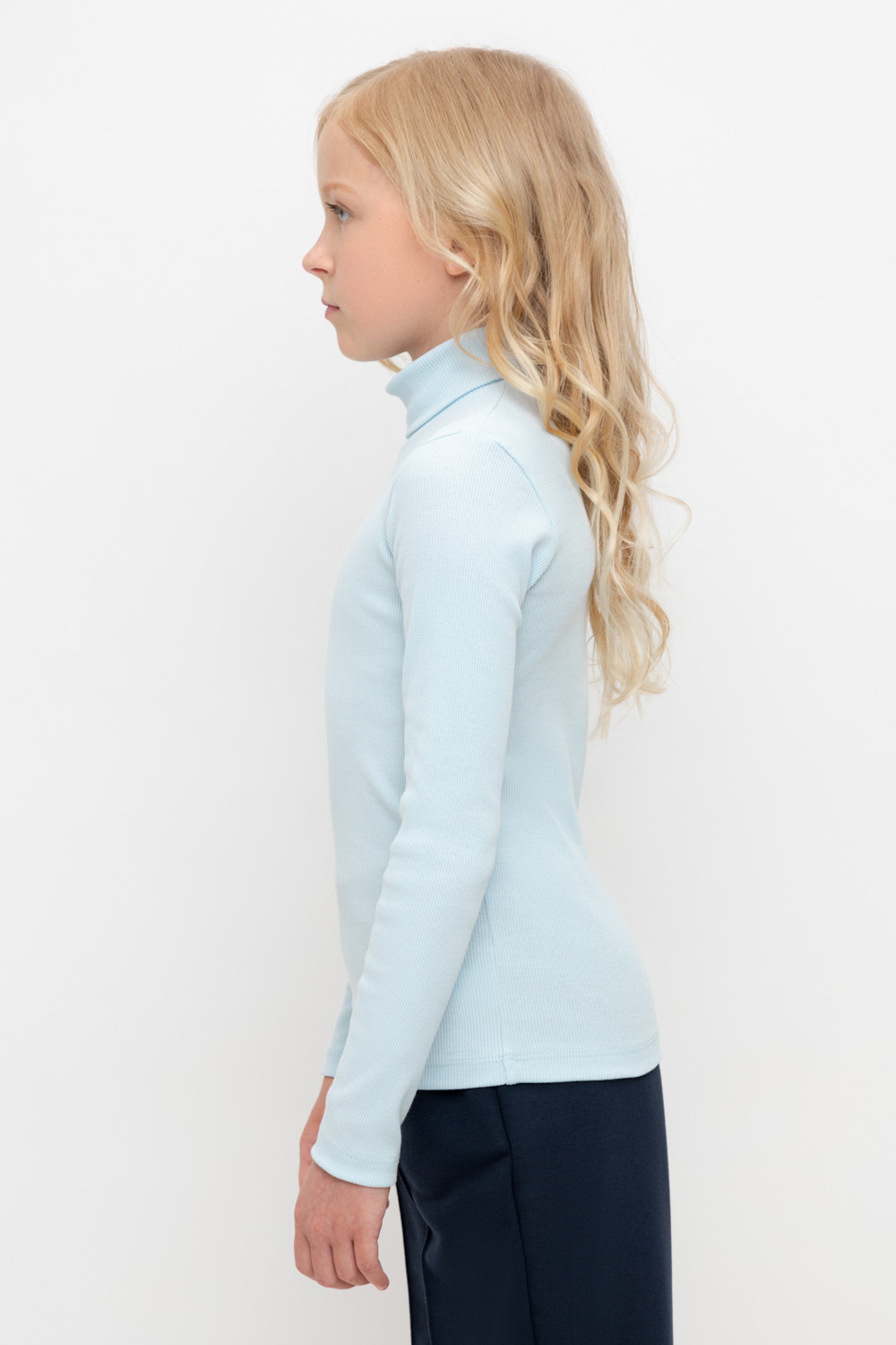 Водолазки для девочки, артикул: К 301477, цвет: светло-голубой, фото 3