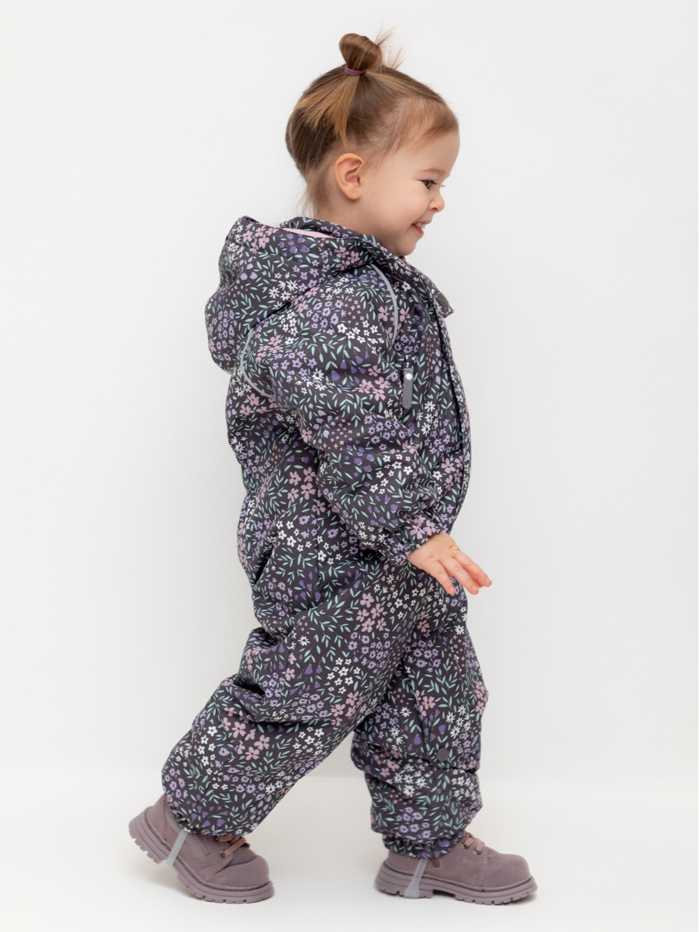 Комбинезоны утепленные для девочки, артикул: ВК 60085/н/50 Ал, цвет: коричневый, фото 3