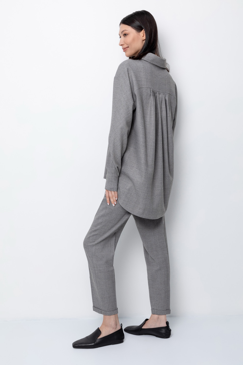 Блузы, рубашки женские для мам, артикул: ЕТ 30005, цвет: серый, фото 3