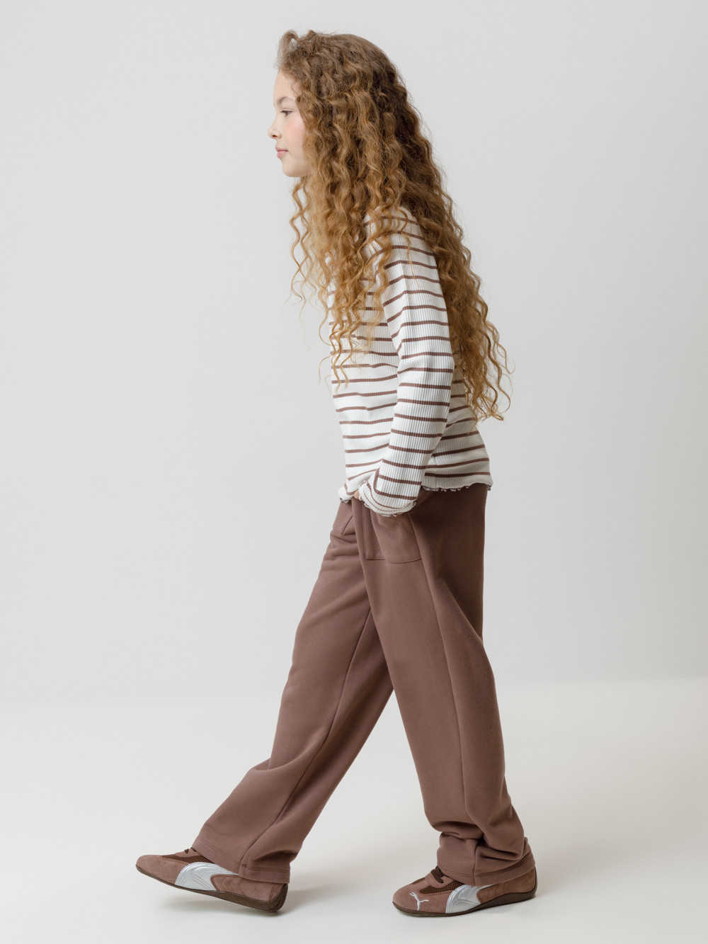 Лонгсливы для девочки, артикул: КР 302820, цвет: сахар, фото 3