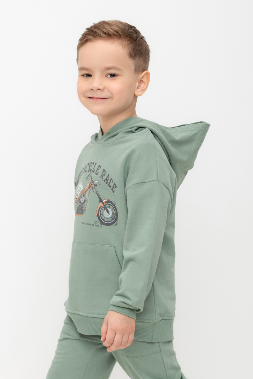 Толстовки для мальчика, артикул: К 302480, цвет: зеленый, фото 3