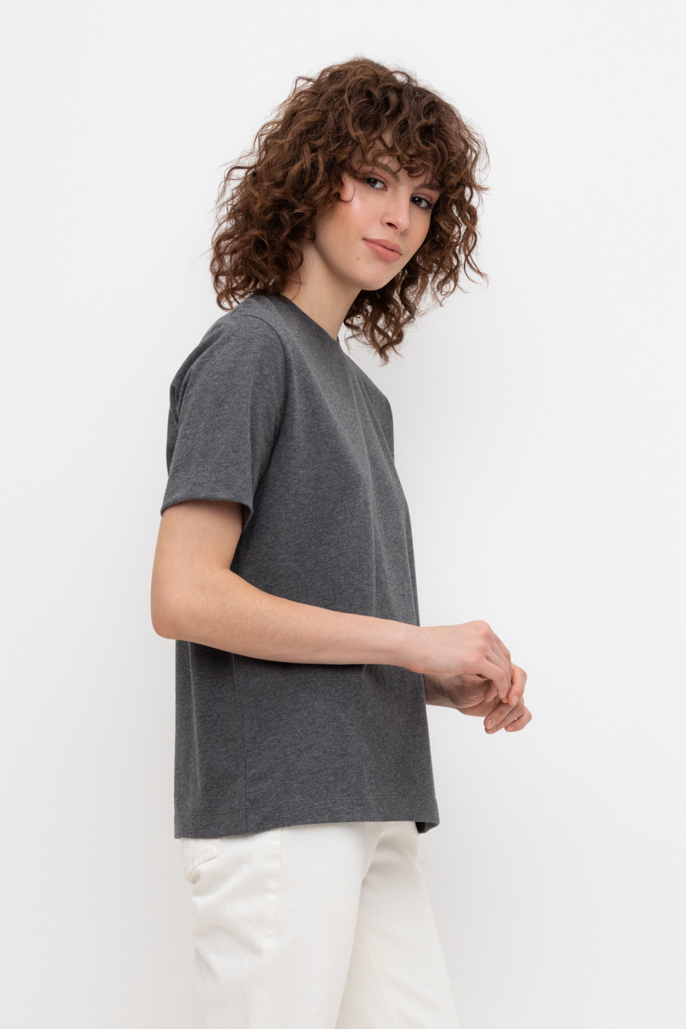 Футболки женские для мам, артикул: ЕВТ 3260, цвет: темно-серый, фото 3