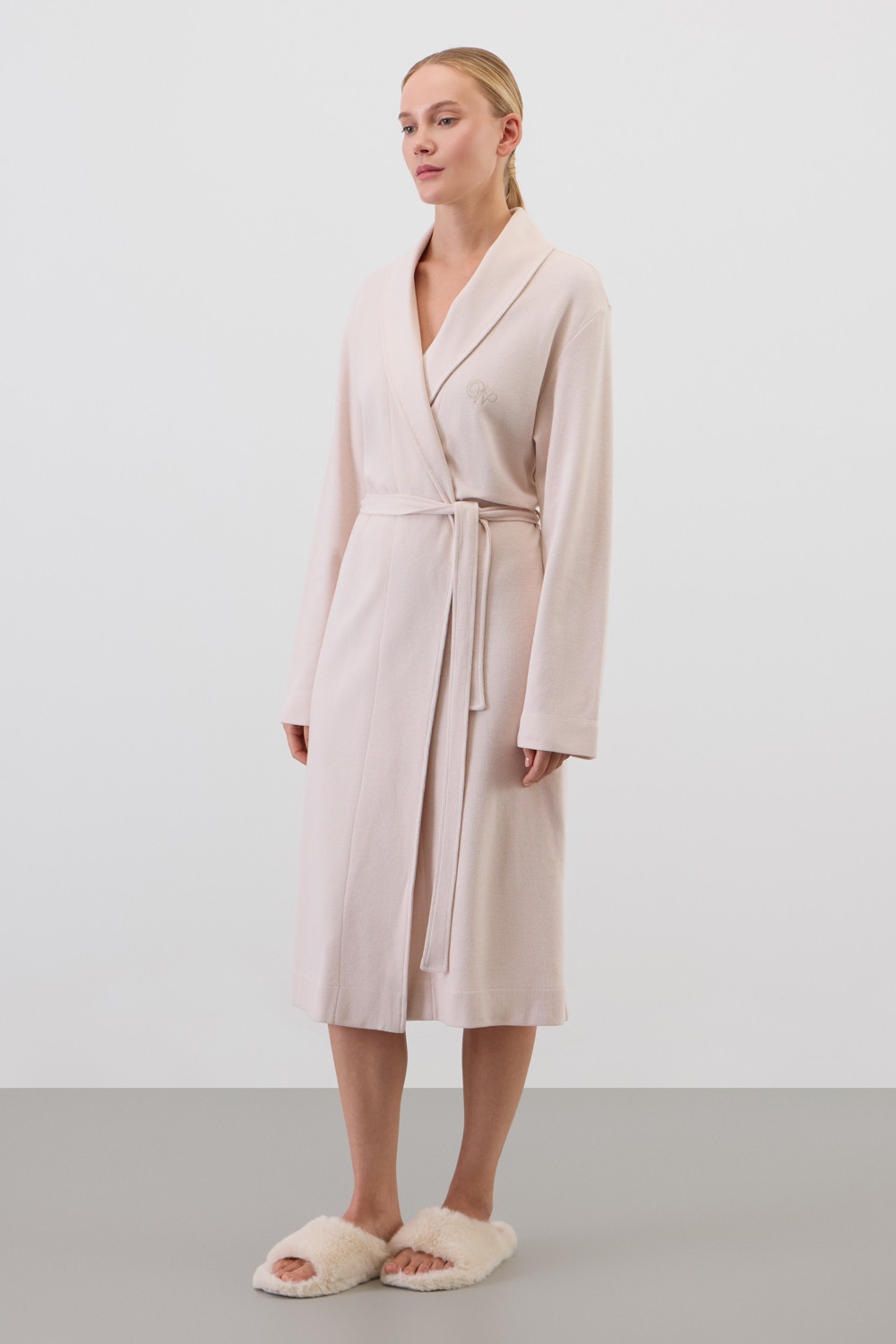 Халаты женские для мам, артикул: Е 50029, цвет: бежевый, фото 3