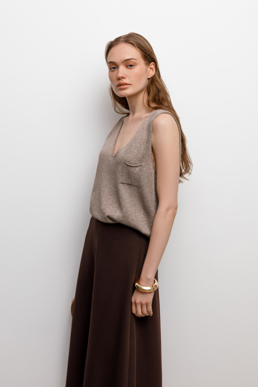 Майки женские для мам, артикул: ЕВ 30212, цвет: бежевый, фото 3