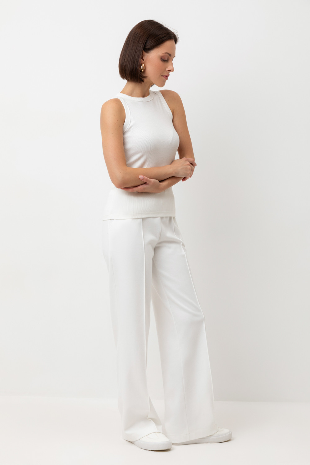 Брюки женские для мам, артикул: ЕВТ 4141, цвет: бежевый, фото 3