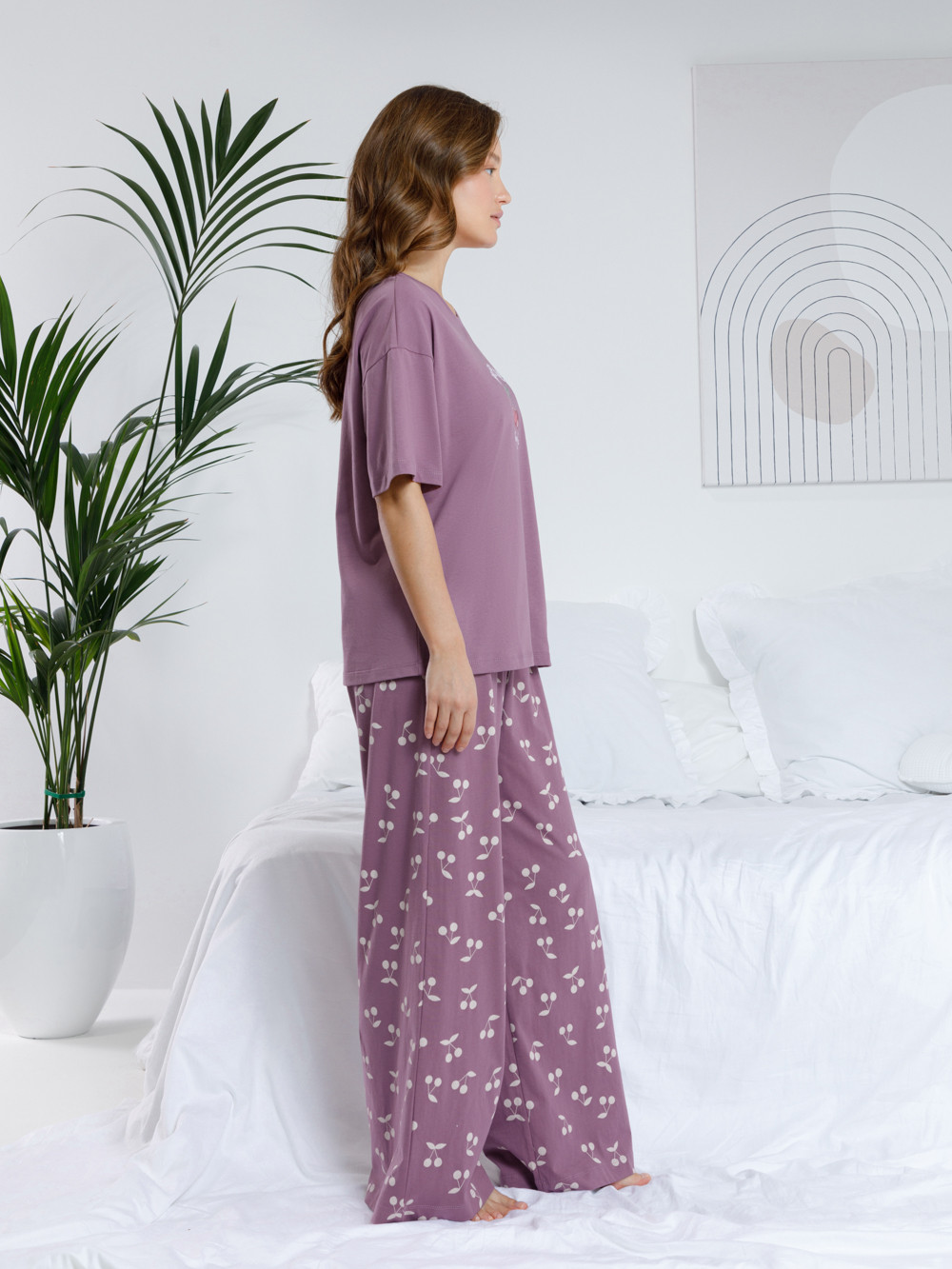 Комплекты для дома для мам, артикул: МП 20209, цвет: бордовый, фото 3