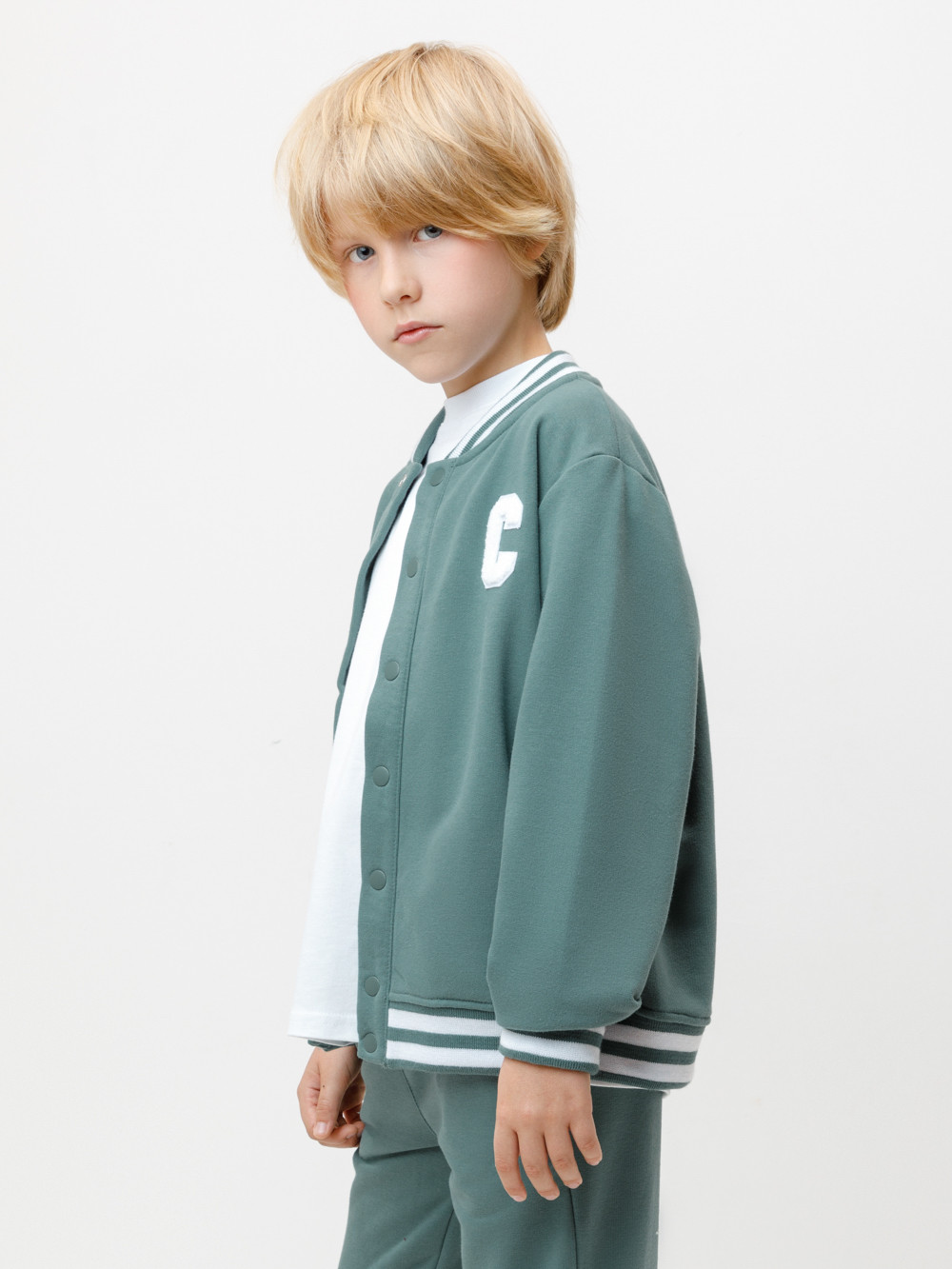 Жакет для мальчика, артикул: КР 302678-1, цвет: зеленый, фото 3