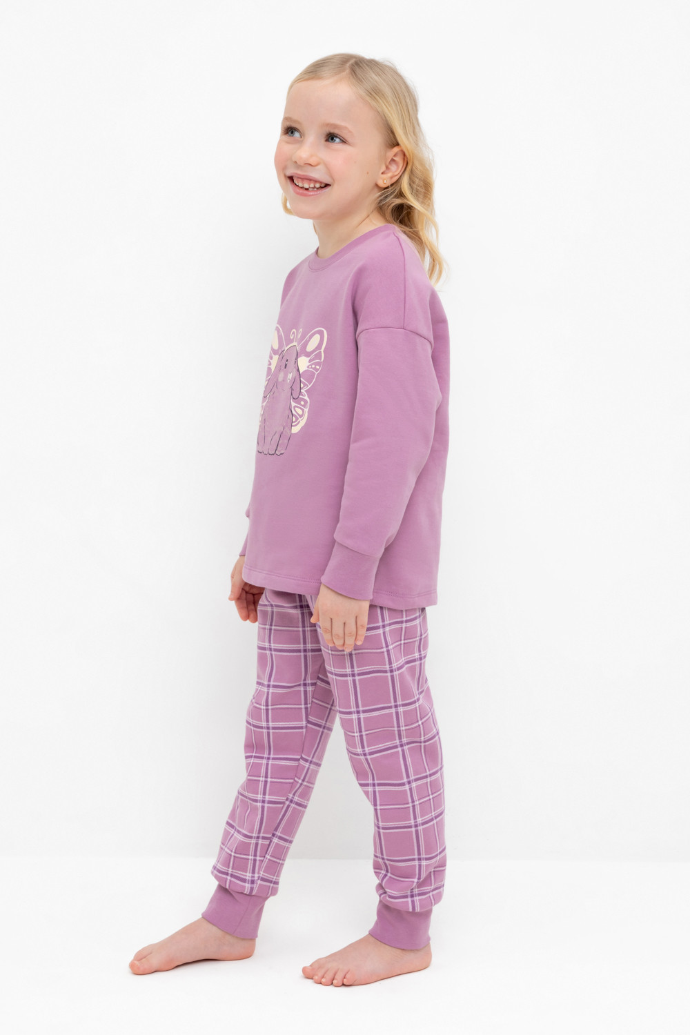 Пижама для девочки, артикул: К 1567, цвет: фиолетовый, фото 3