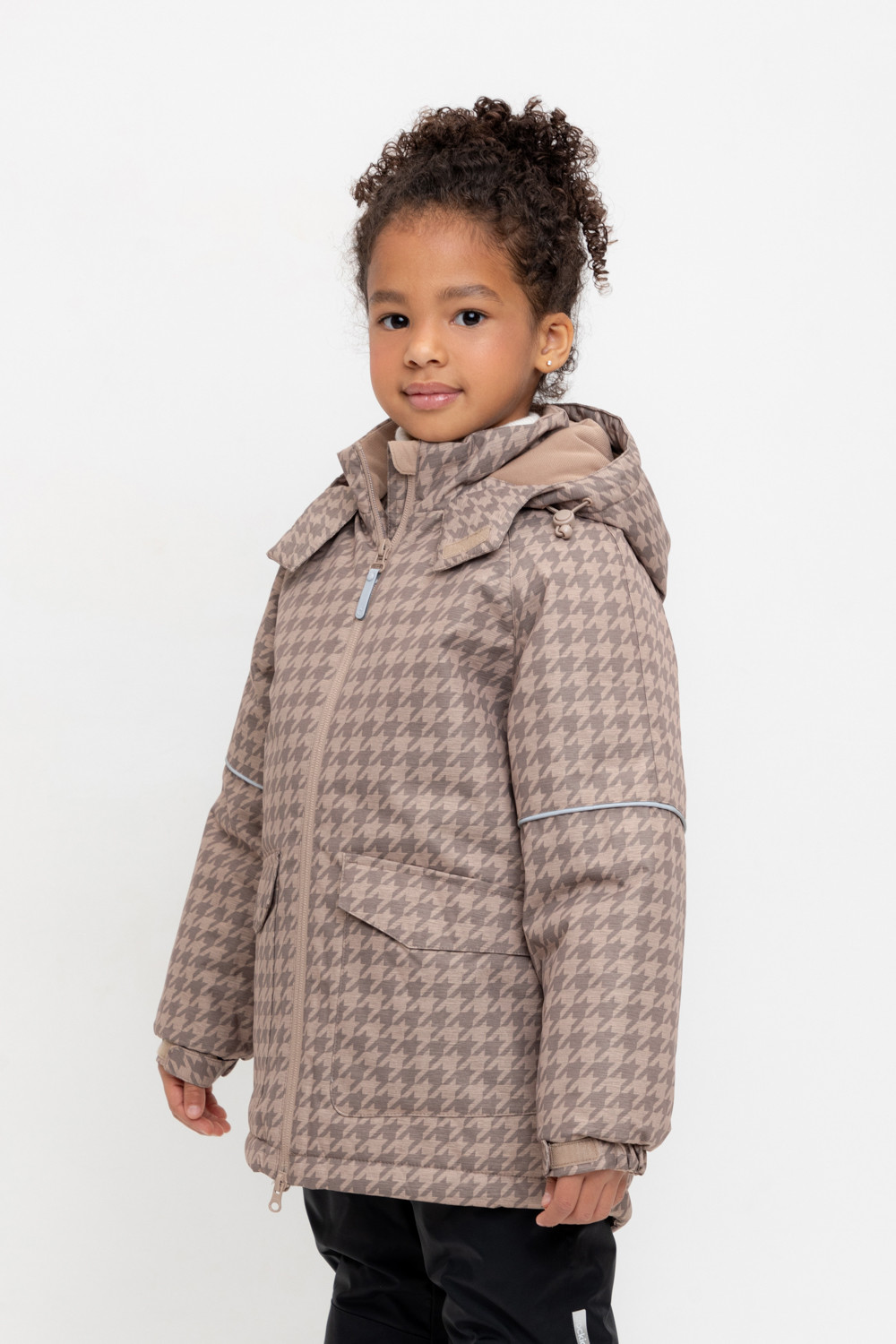 Куртка для девочки, артикул: ВК 38113/н/1 ГР, цвет: бежевый, фото 3