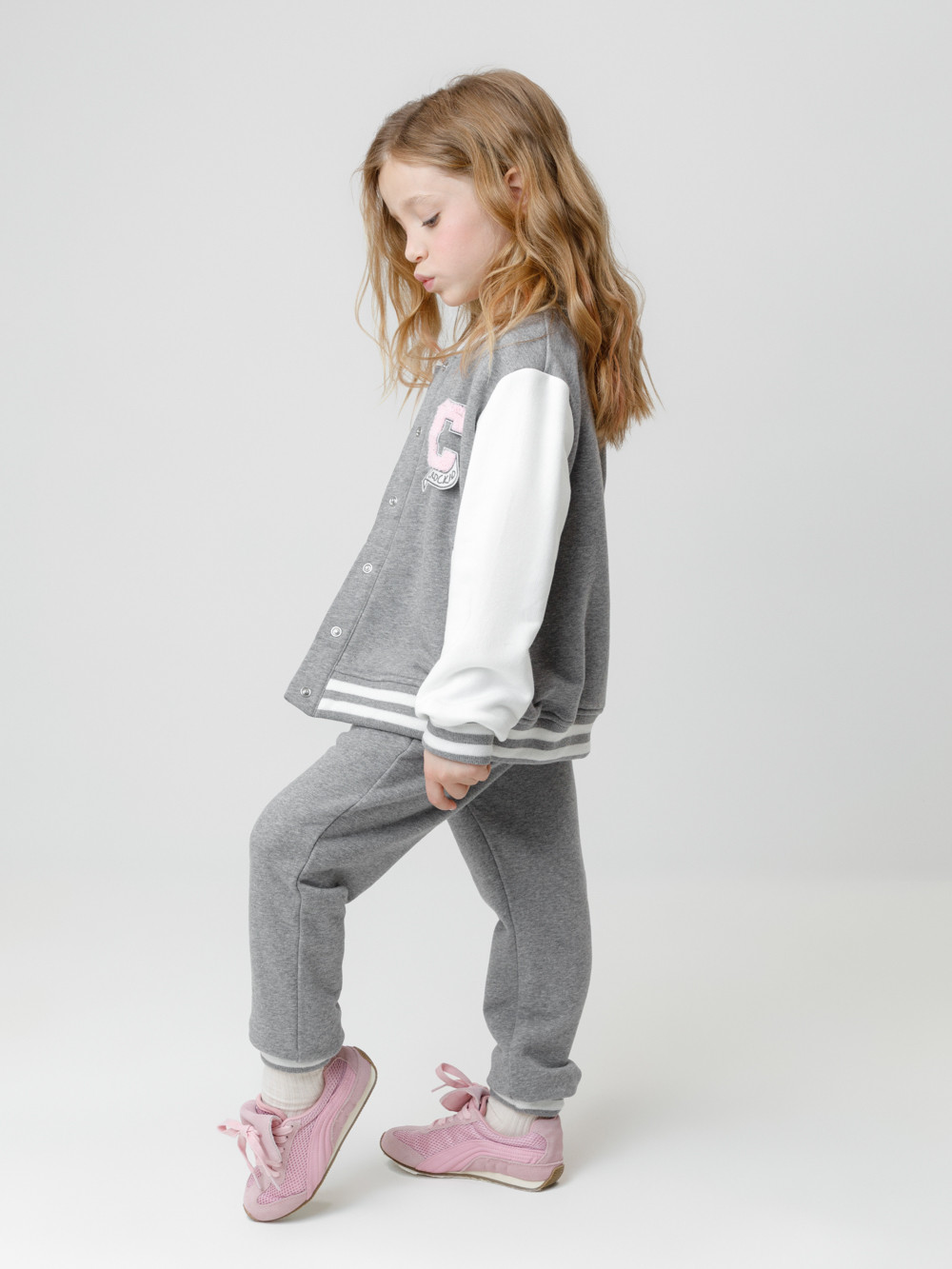 Брюки для девочки, артикул: КР 400782, цвет: серый, фото 3