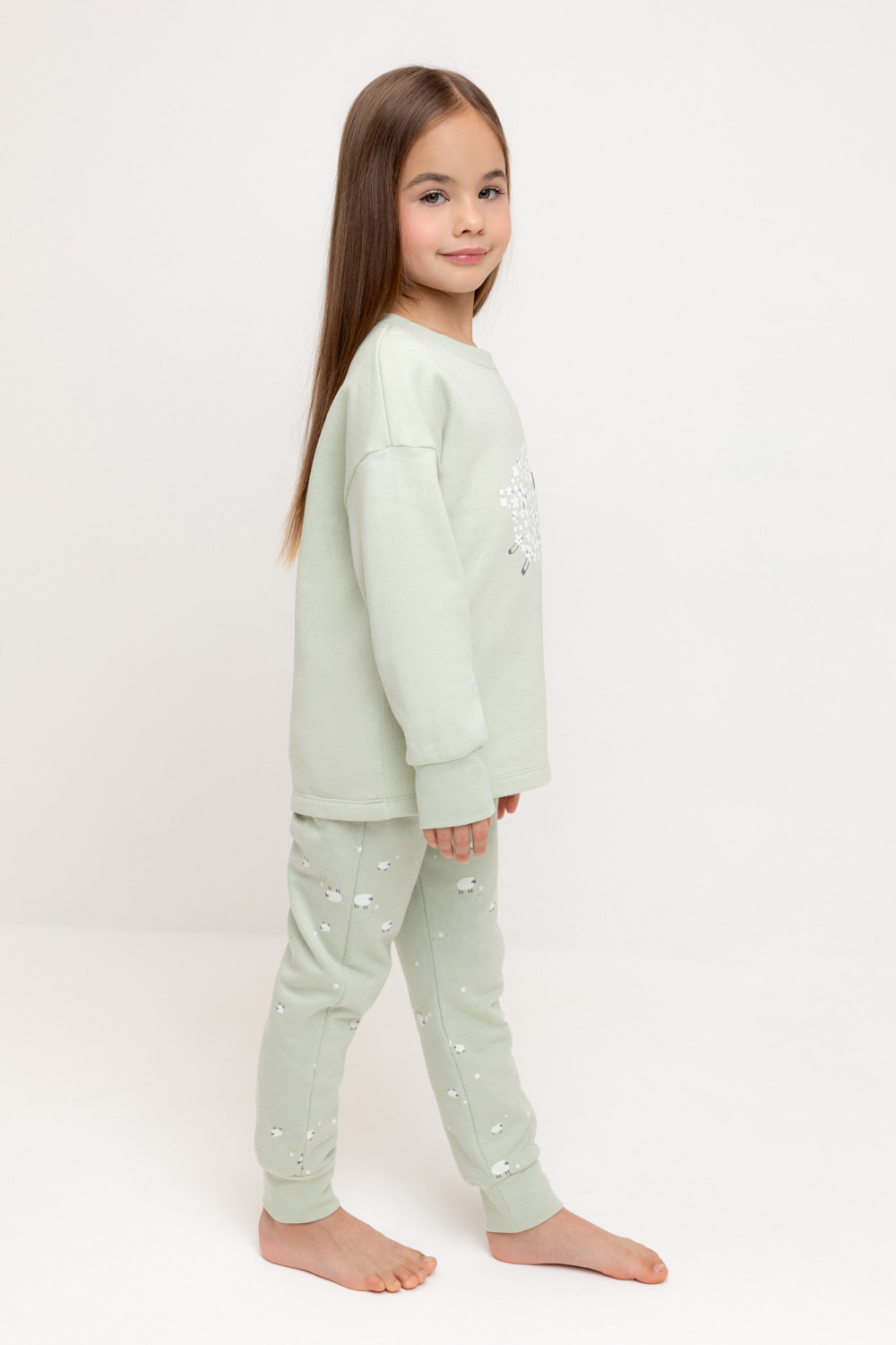 Пижама для девочки, артикул: К 1567, цвет: голубой, фото 3