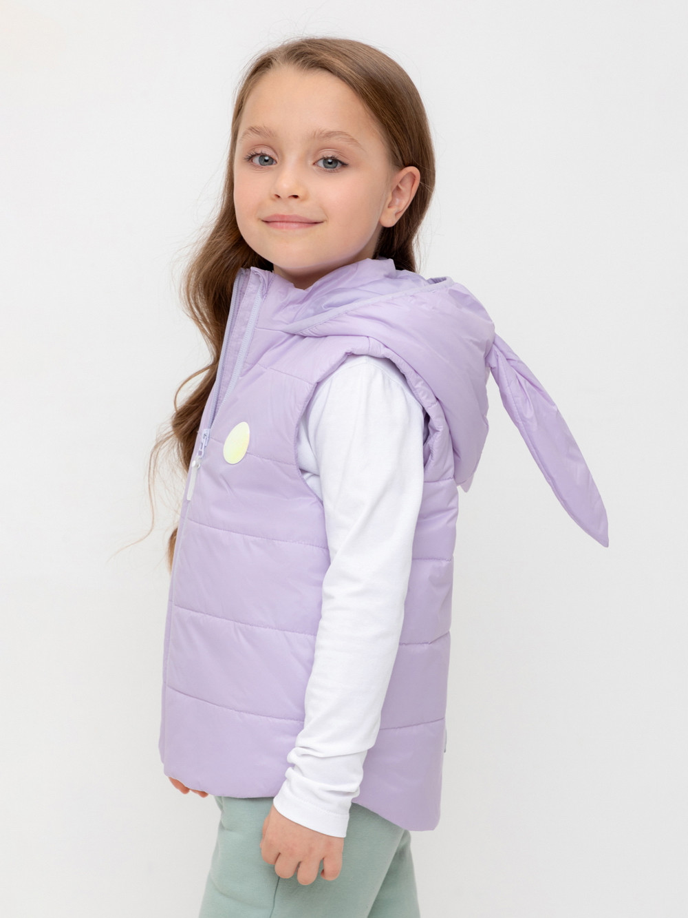 Жилет для девочки, артикул: ВК 35010/5 ГР, цвет: фиолетовый, фото 3