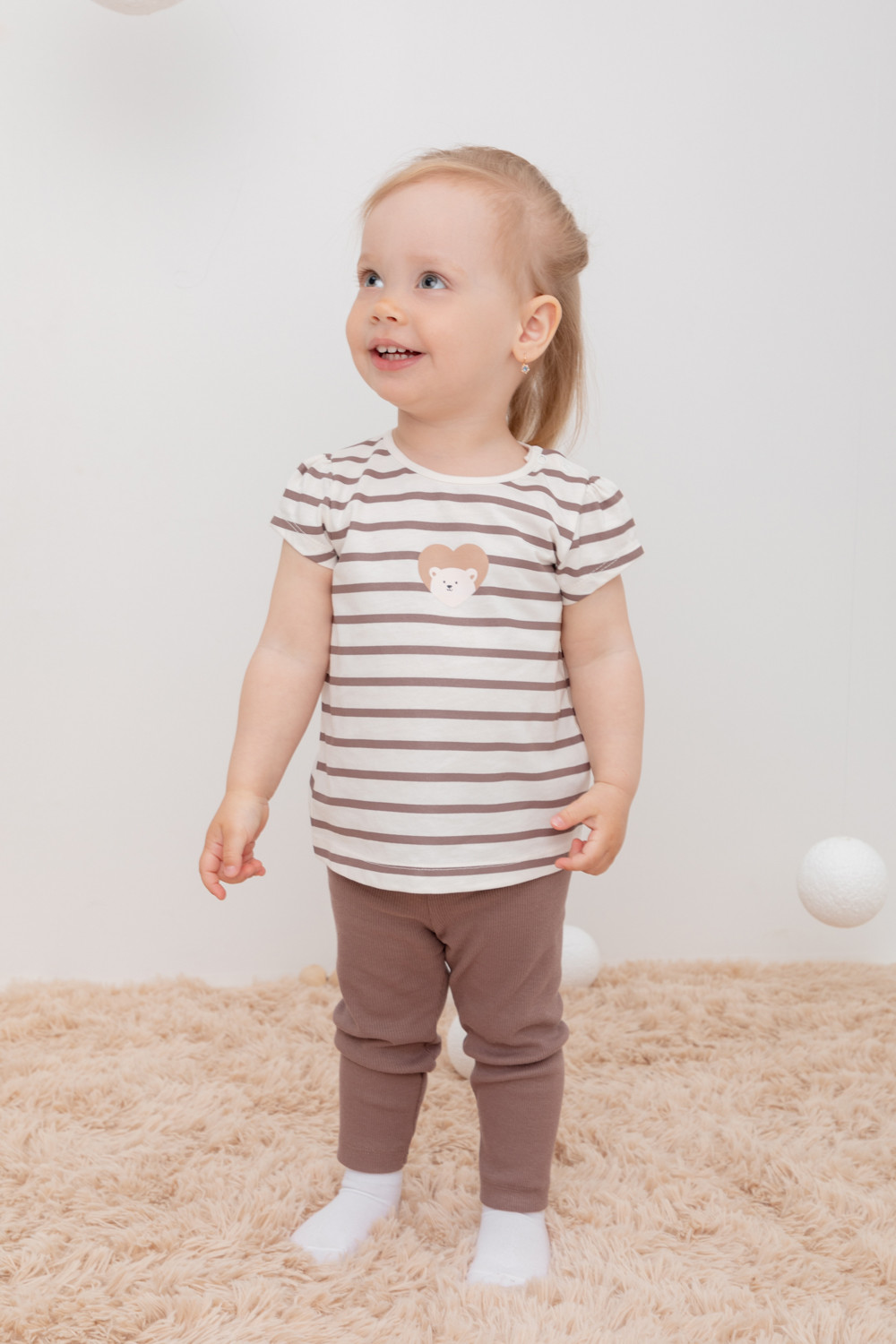 Бриджи для девочки, артикул: КР 400597, цвет: коричневый, фото 3