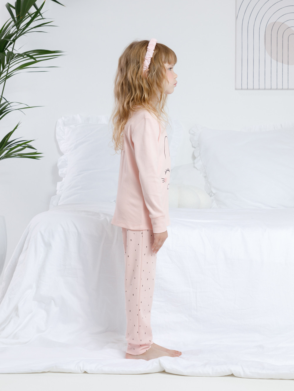 Пижама для девочки, артикул: К 1541/24, цвет: розовый, фото 2