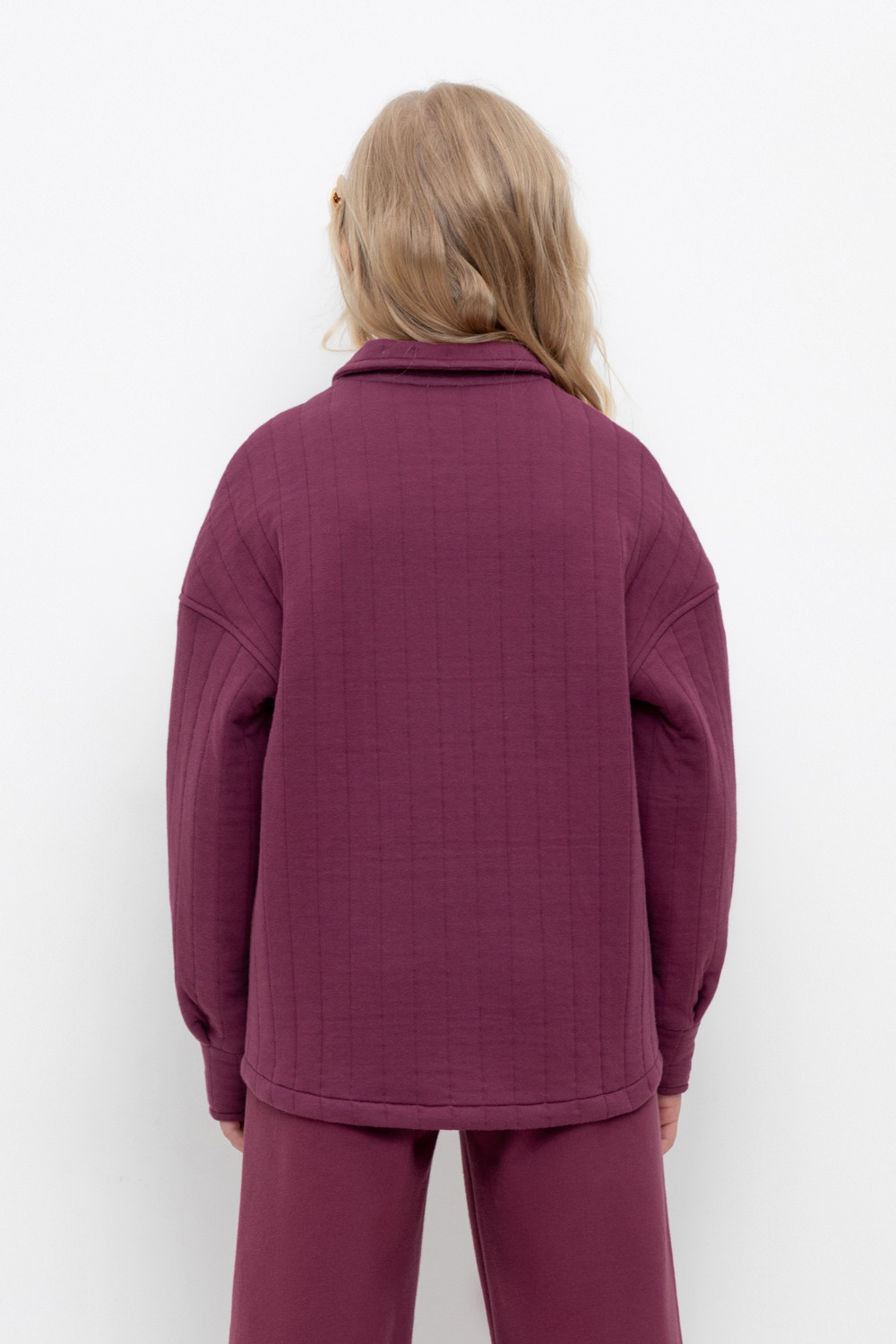 Рубашка для девочки, артикул: КР 302577, цвет: бордовый, фото 3