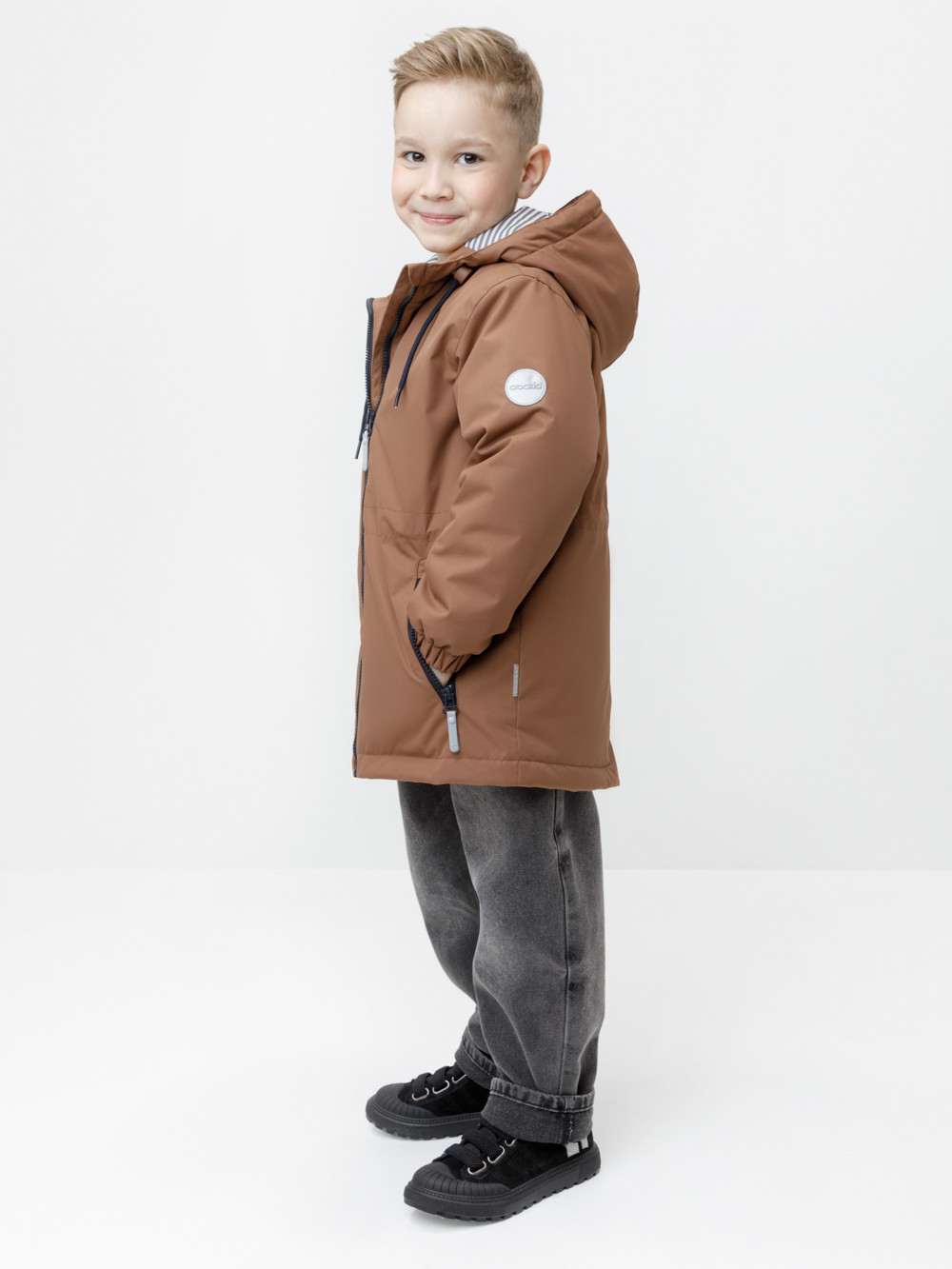 Куртки для мальчика, артикул: ВК 30163/1 УЗГ, цвет: коричневый, фото 3