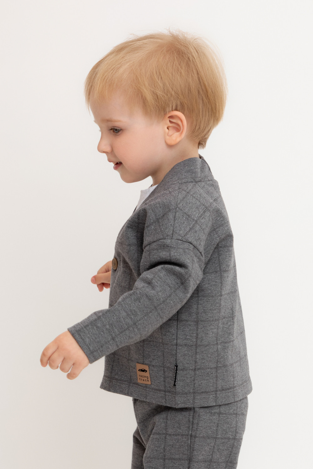 Жакет для мальчика, артикул: КР 302629, цвет: темно-серый, фото 3