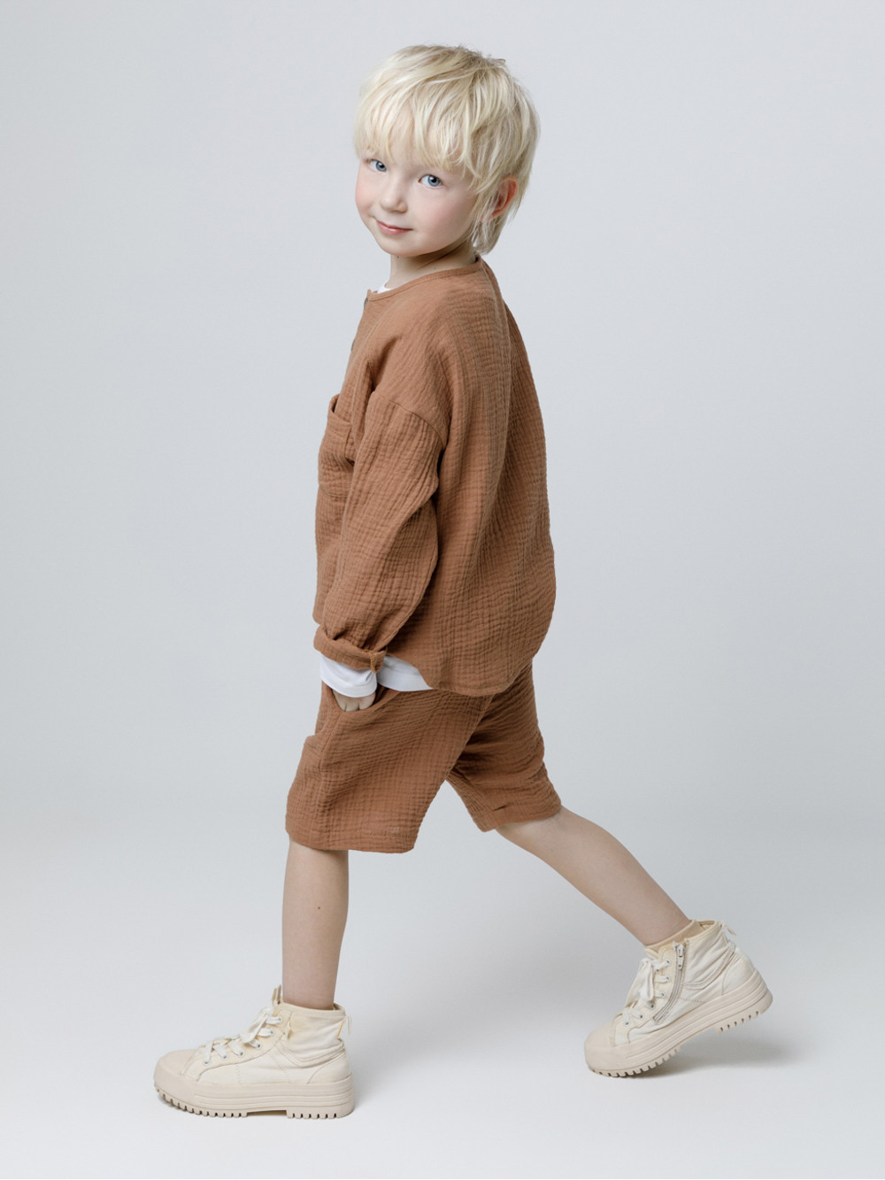 Шорты, артикул: ТК 40044, цвет: коричневый, фото 3