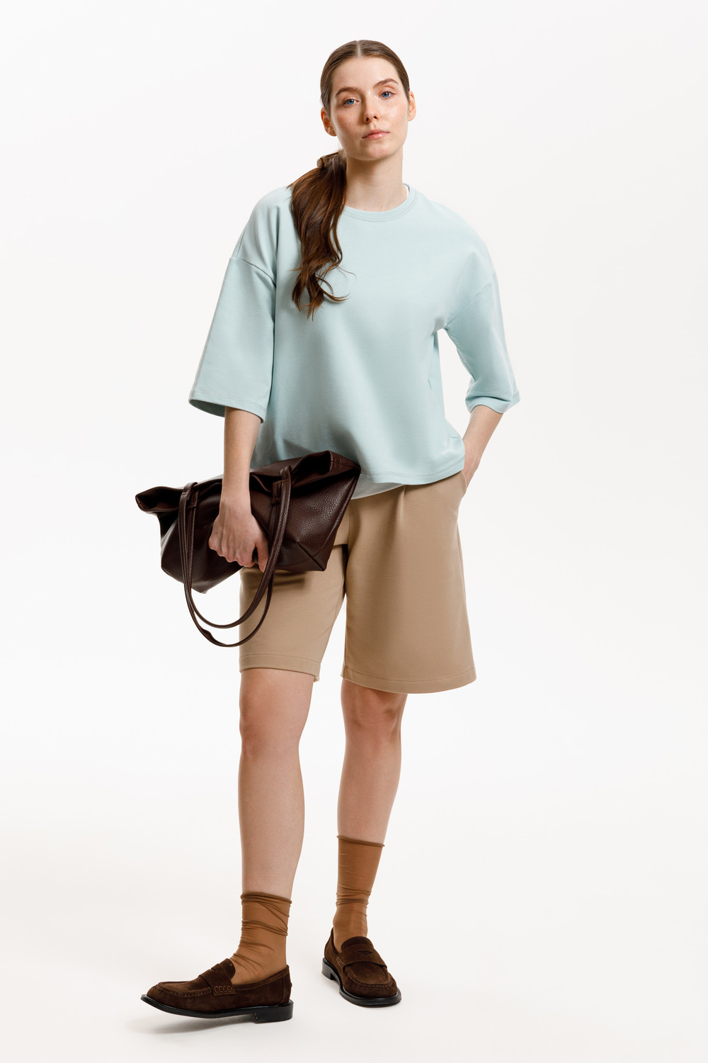 Джемперы женские для мам, артикул: ЕВТ 3272, цвет: минт, фото 3