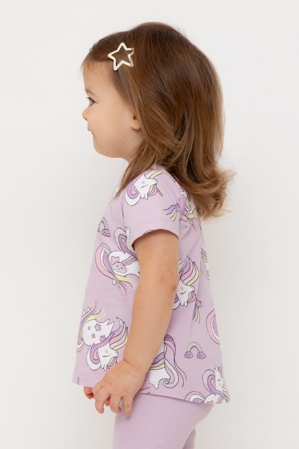 Футболка для девочки, артикул: КР 302686, цвет: фиолетовый, фото 3