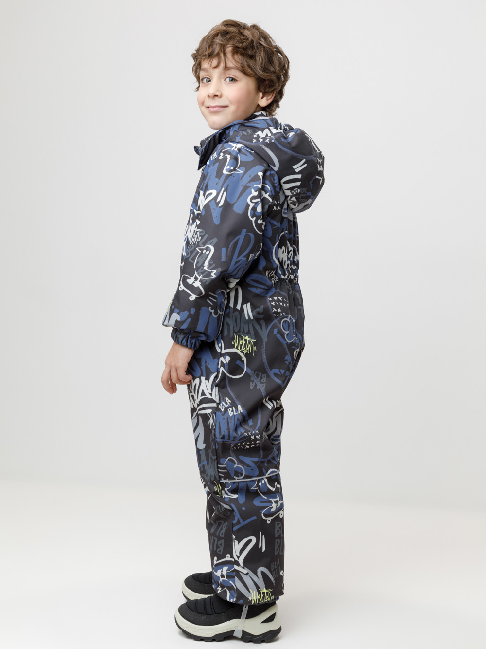 Комбинезоны утепленные для мальчика, артикул: ВК 60069/н/9 УЗГ, цвет: темно-серый, фото 3