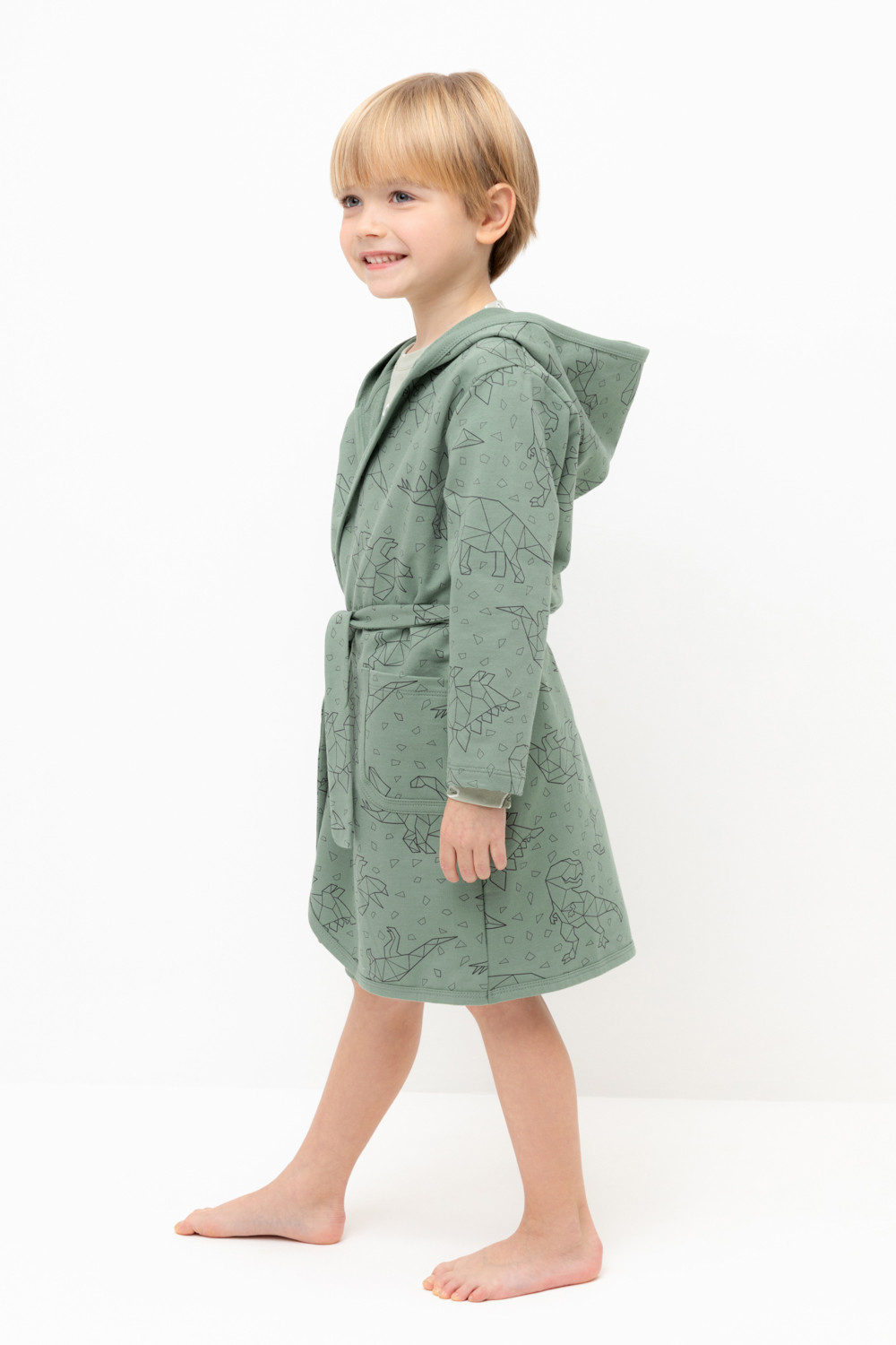 Халат для мальчика, артикул: К 5763, цвет: зеленый, фото 3