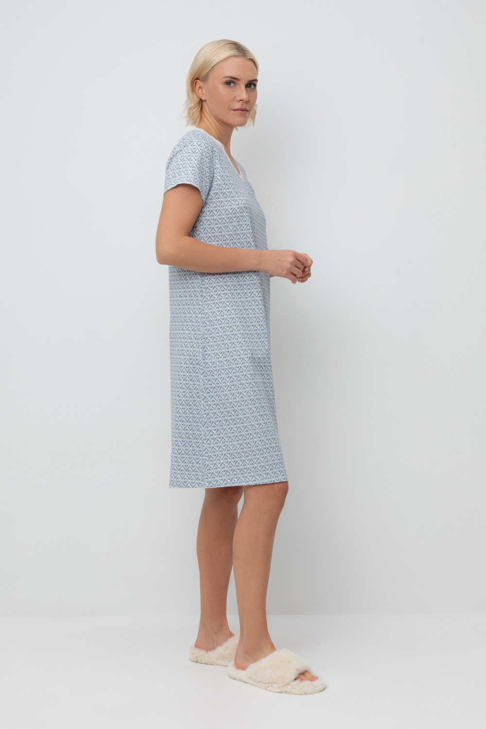 Сорочки ночные женские для мам, артикул: Е 10054, цвет: сахар, фото 3