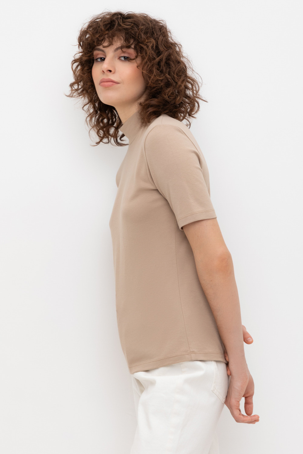 Водолазки женские для мам, артикул: ЕВТ 3262, цвет: бежевый, фото 3