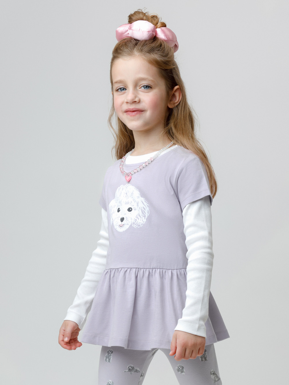 Блузка для девочки, артикул: КР 302881, цвет: фиолетовый, фото 3