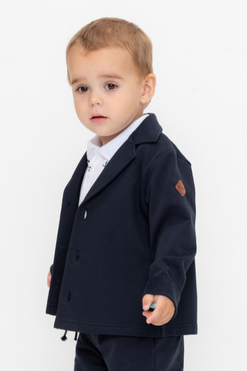 Жакет для мальчика, артикул: КР 302021, цвет: темно-синий, фото 3