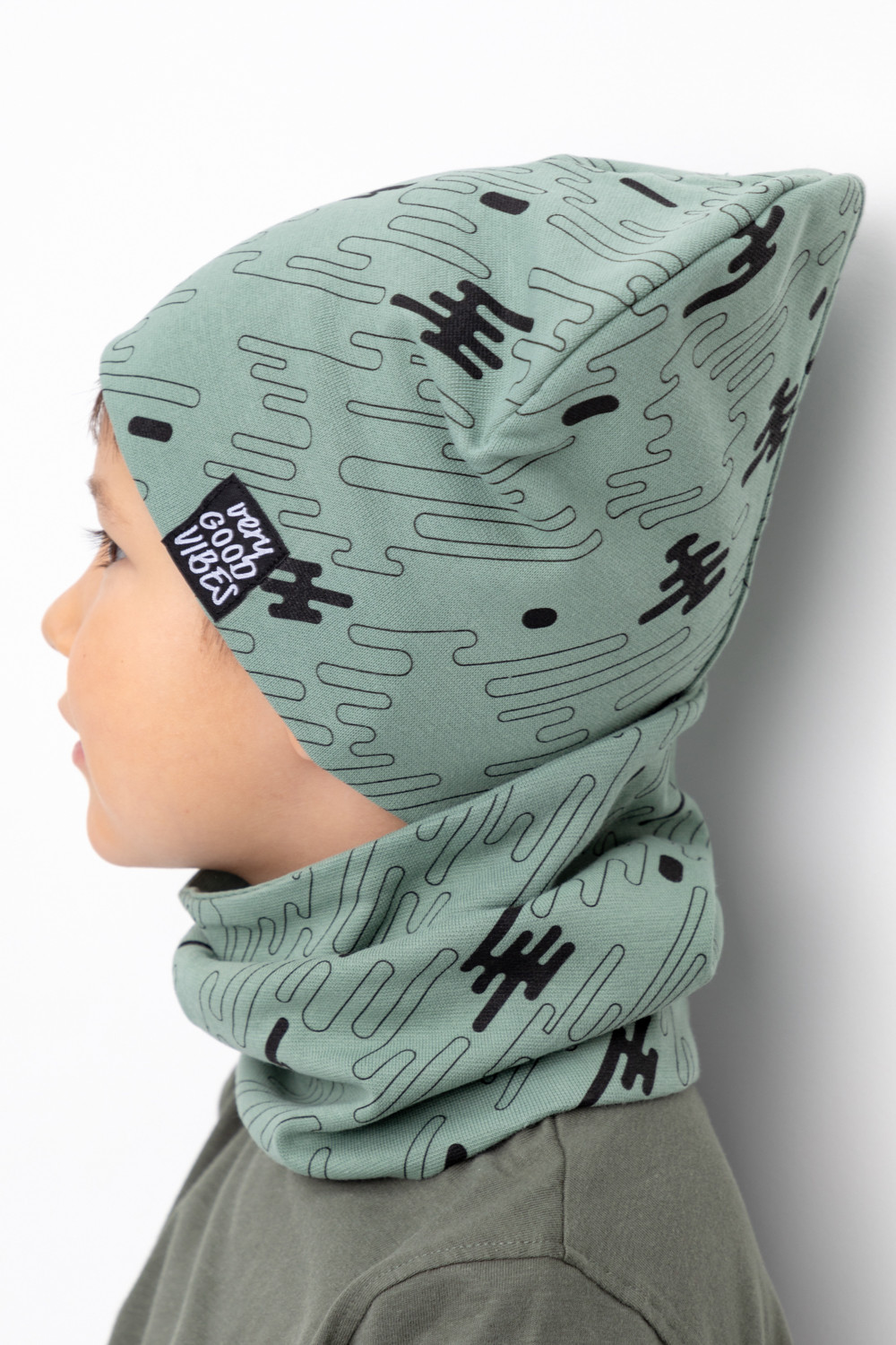 Шапка для мальчика, артикул: К 8125, цвет: зеленый, фото 3