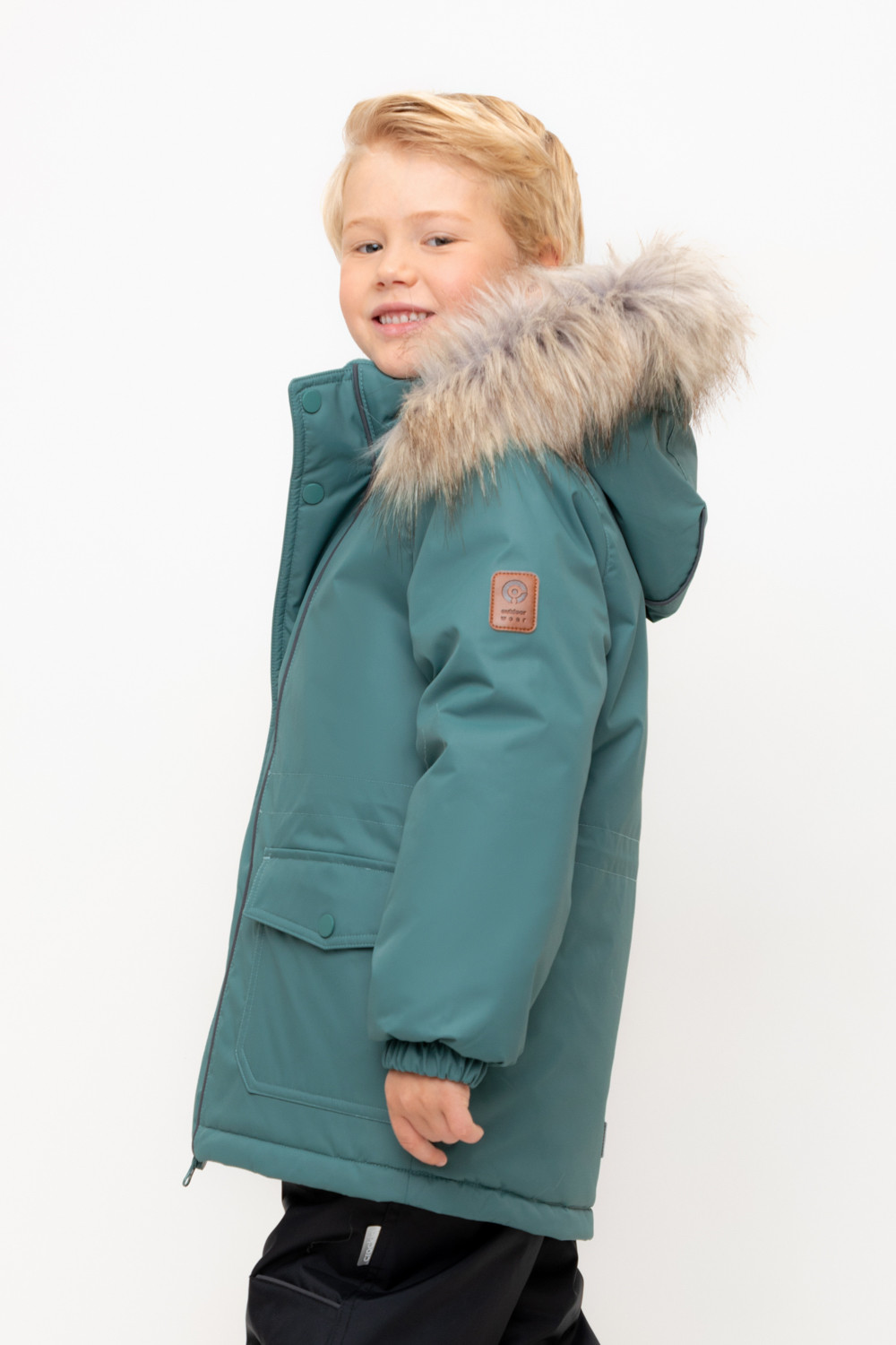 Пальто, плащи для мальчика, артикул: ВК 36096/5 УЗГ (104-122), цвет: зеленый, фото 3