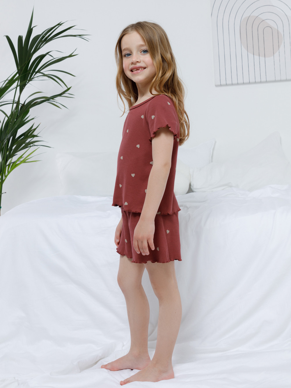 Пижама для девочки, артикул: МП 1660, цвет: коричневый, фото 3