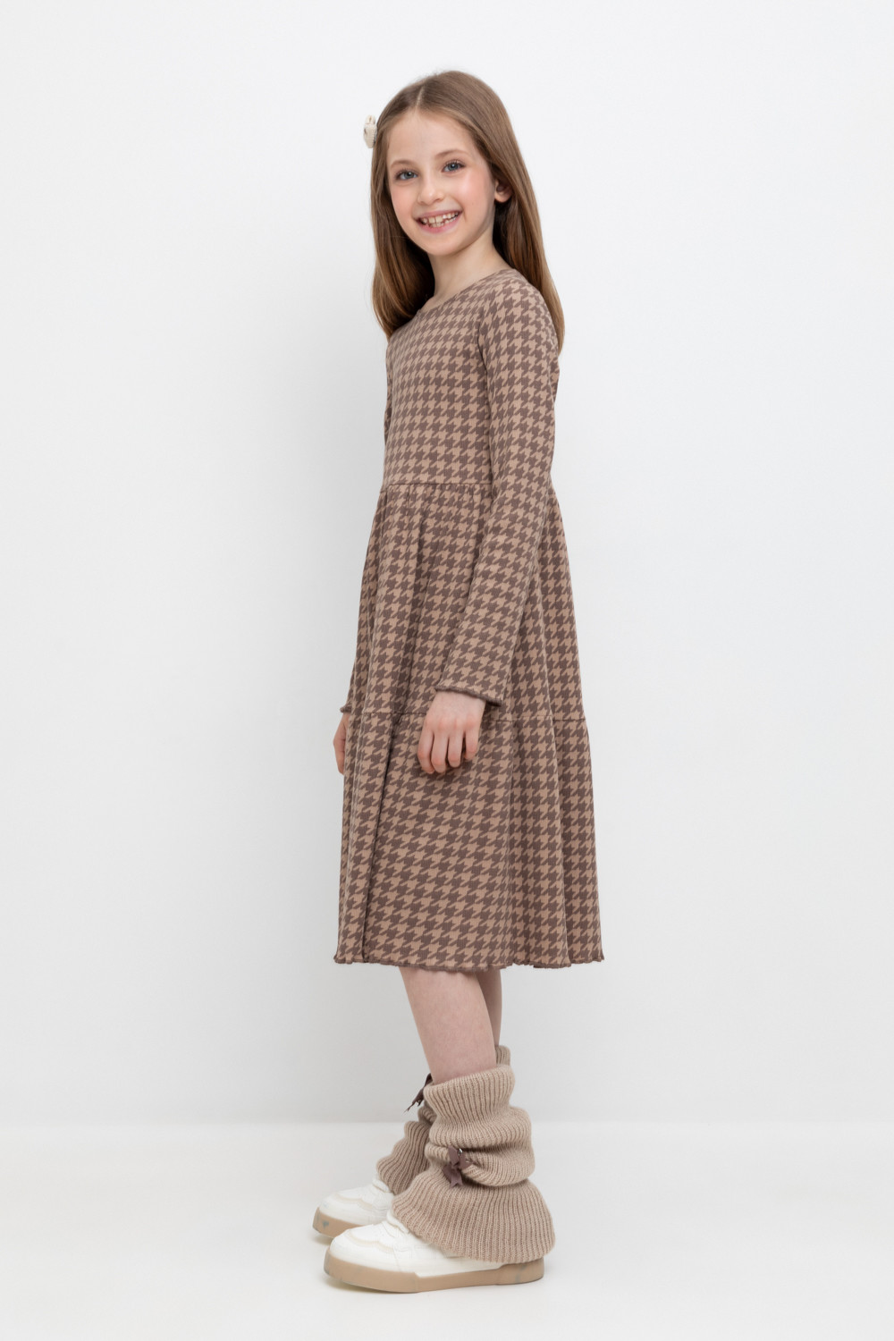 Платье для девочки, артикул: КР 5893, цвет: бежевый, фото 3