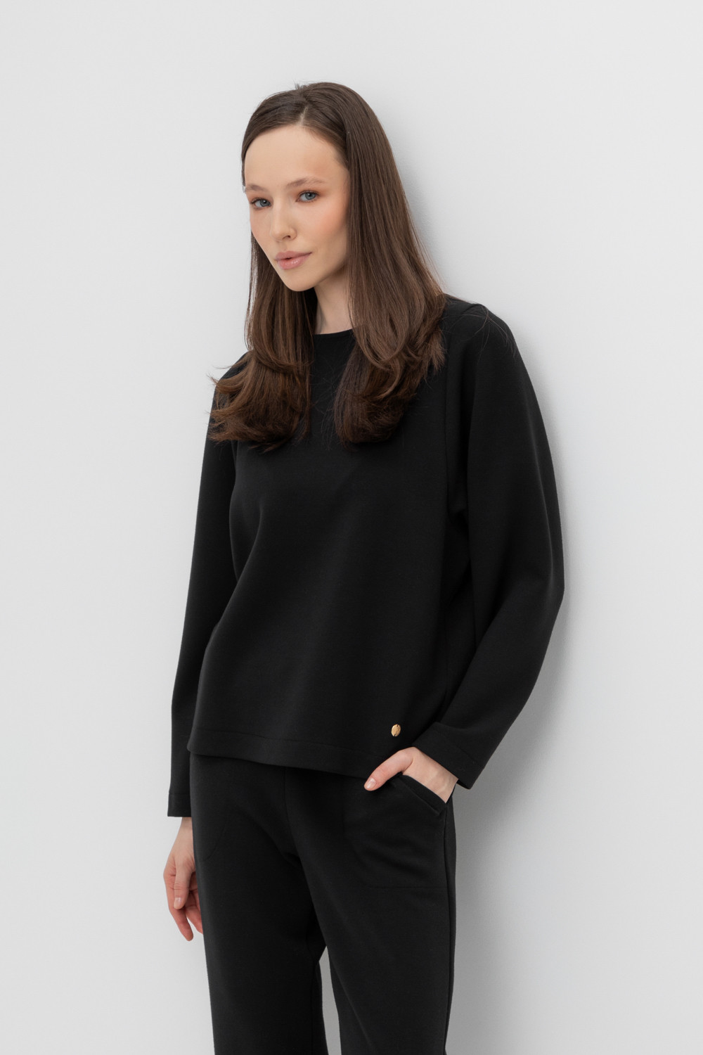 Джемперы женские для мам, артикул: ЕВТ 3256, цвет: черный, фото 3