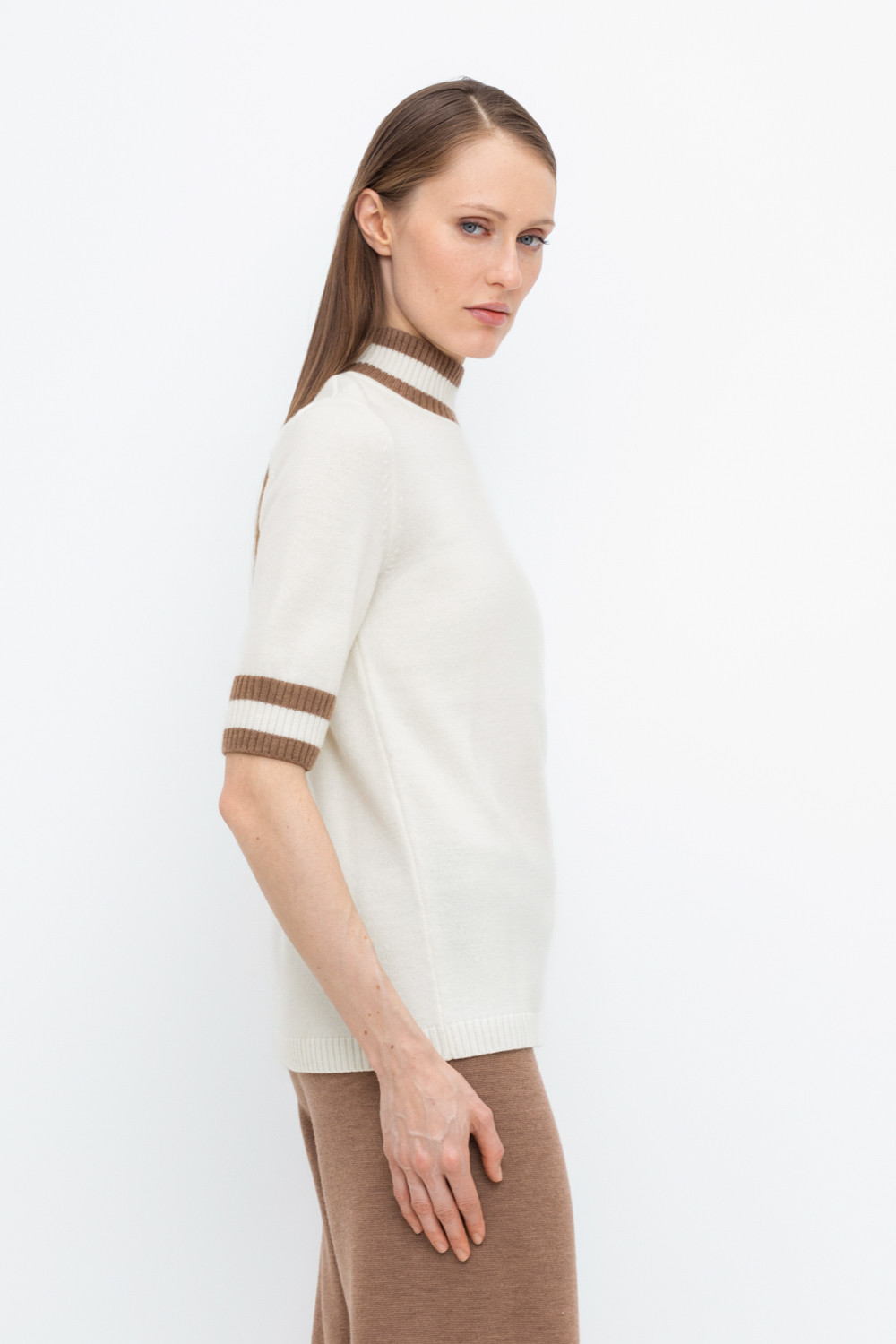 Джемперы женские для мам, артикул: ЕВ 30045/24ш, цвет: бежевый, фото 3