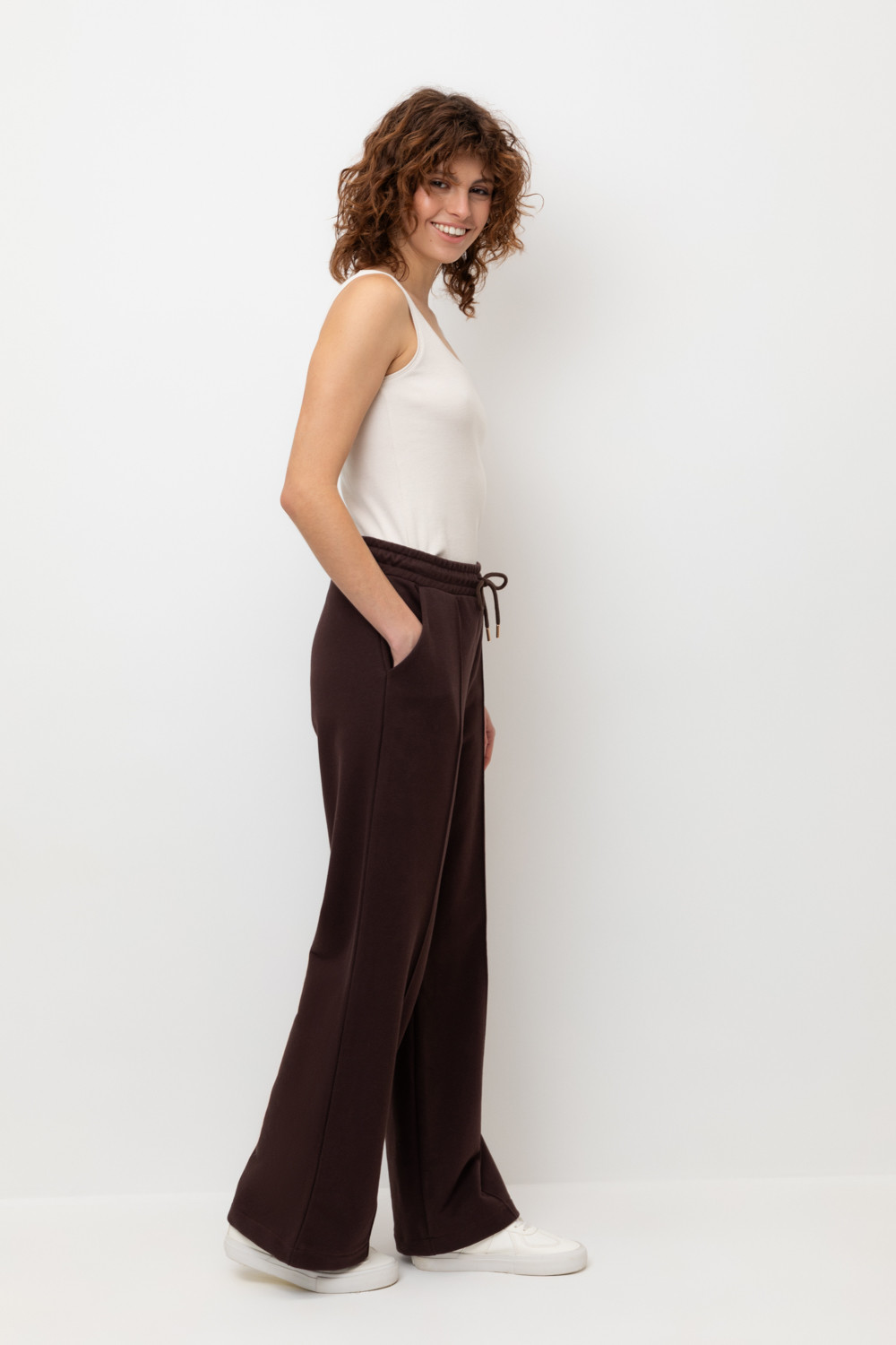 Брюки женские для мам, артикул: ЕВТ 4052/24, цвет: коричневый, фото 3