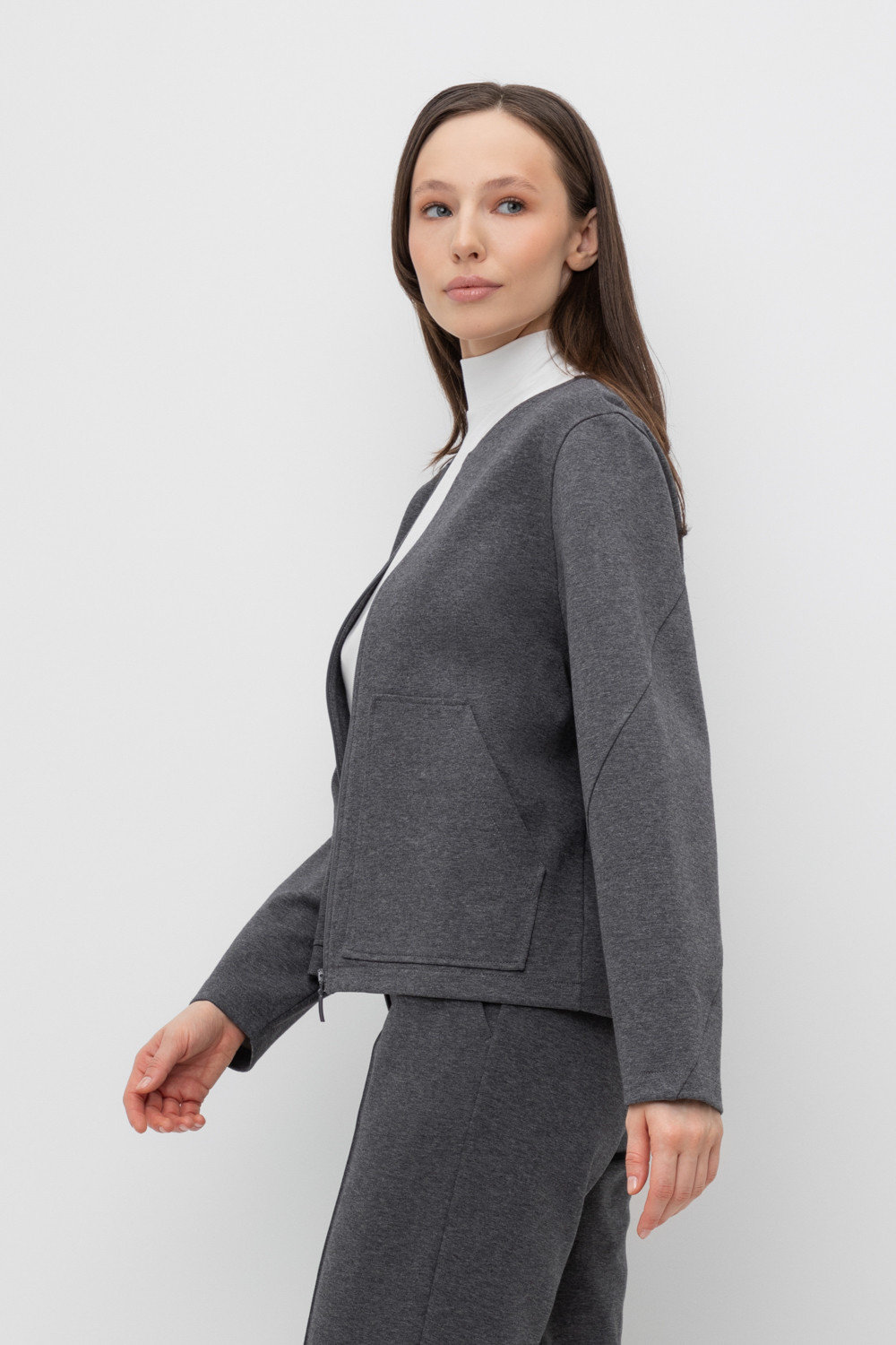 Жакеты, куртки женские для мам, артикул: ЕВТ 3252, цвет: темно-серый, фото 3