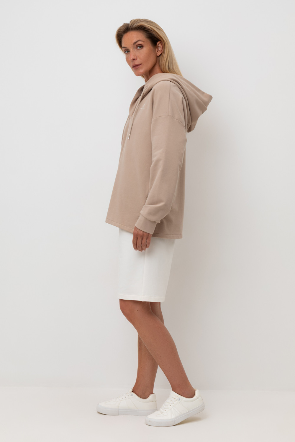 Шорты женские для мам, артикул: ЕВТ 4138, цвет: бежевый, фото 3